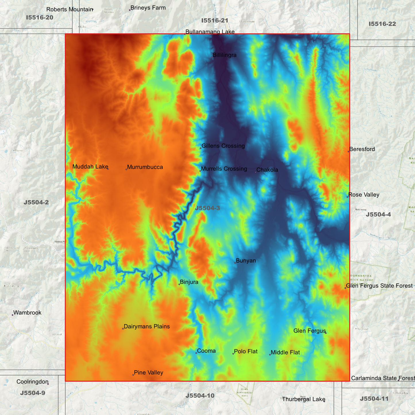 Cooma 1m & 2m Digital Elevation Models (J5504-3)