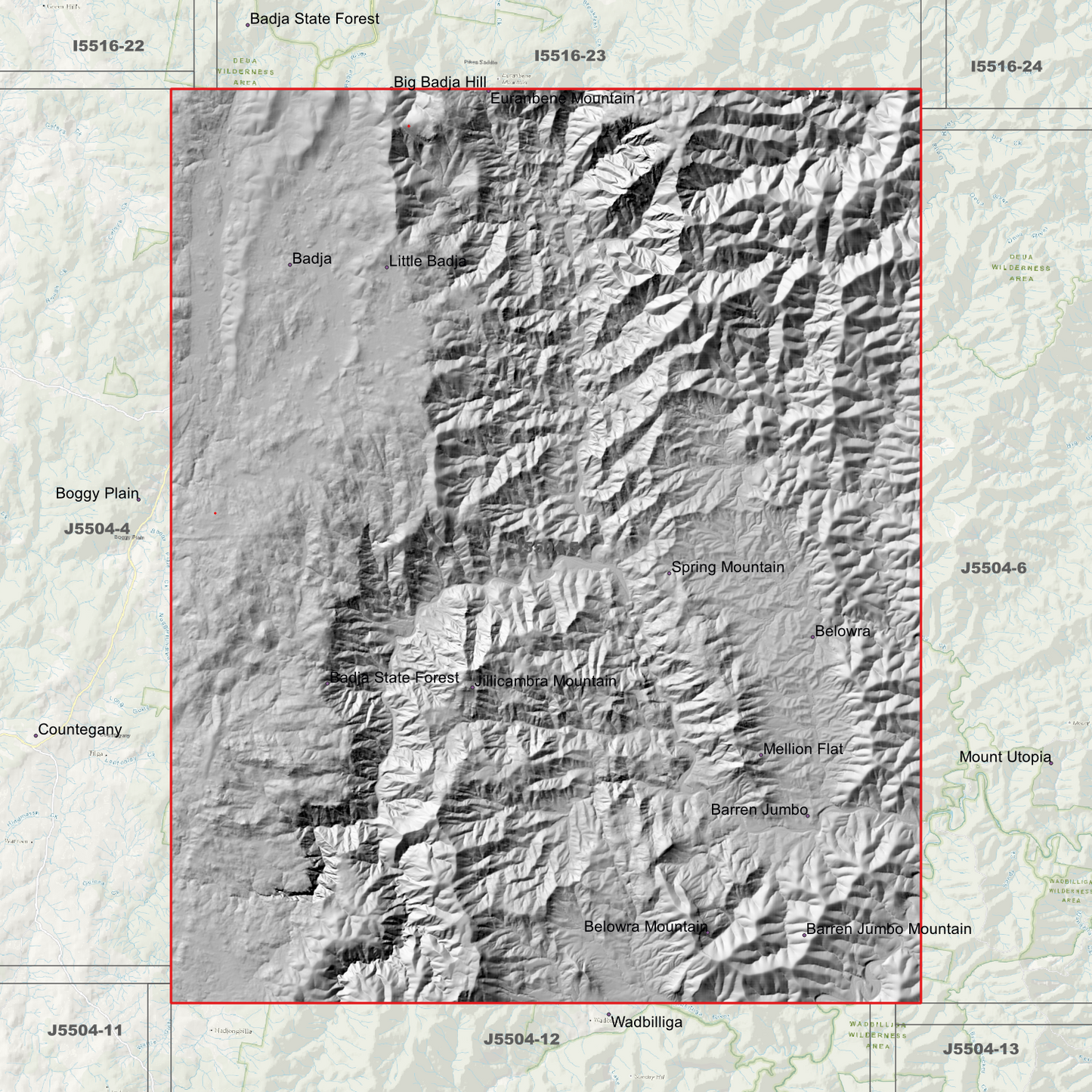 Badja 2m Digital Elevation Models (J5504-5)