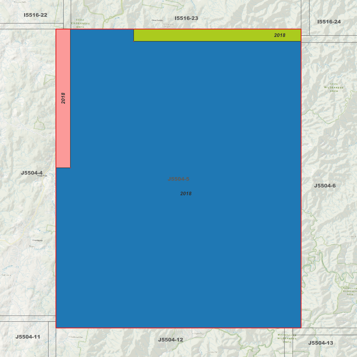Badja 2m Digital Elevation Models (J5504-5)