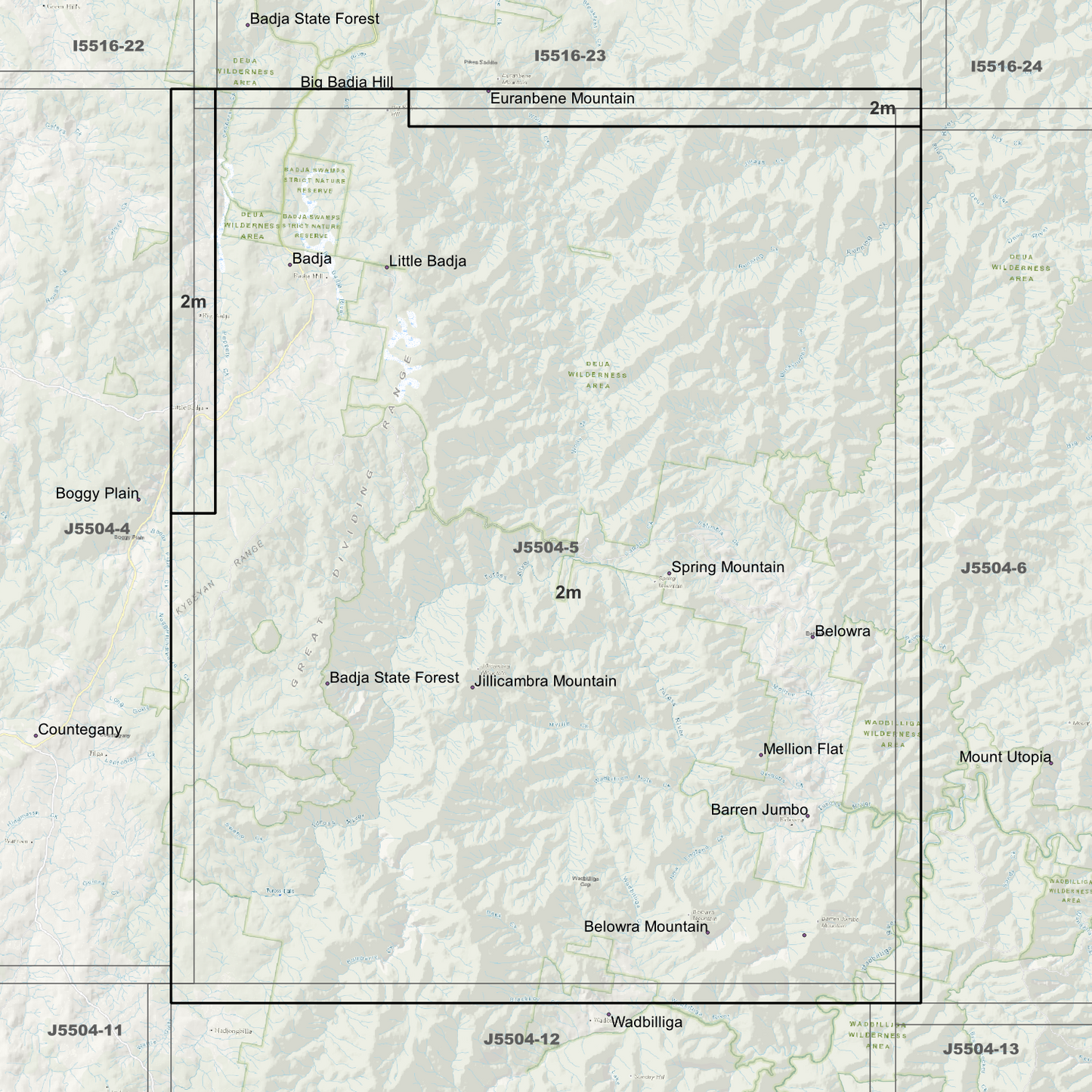 Badja 2m Digital Elevation Models (J5504-5)