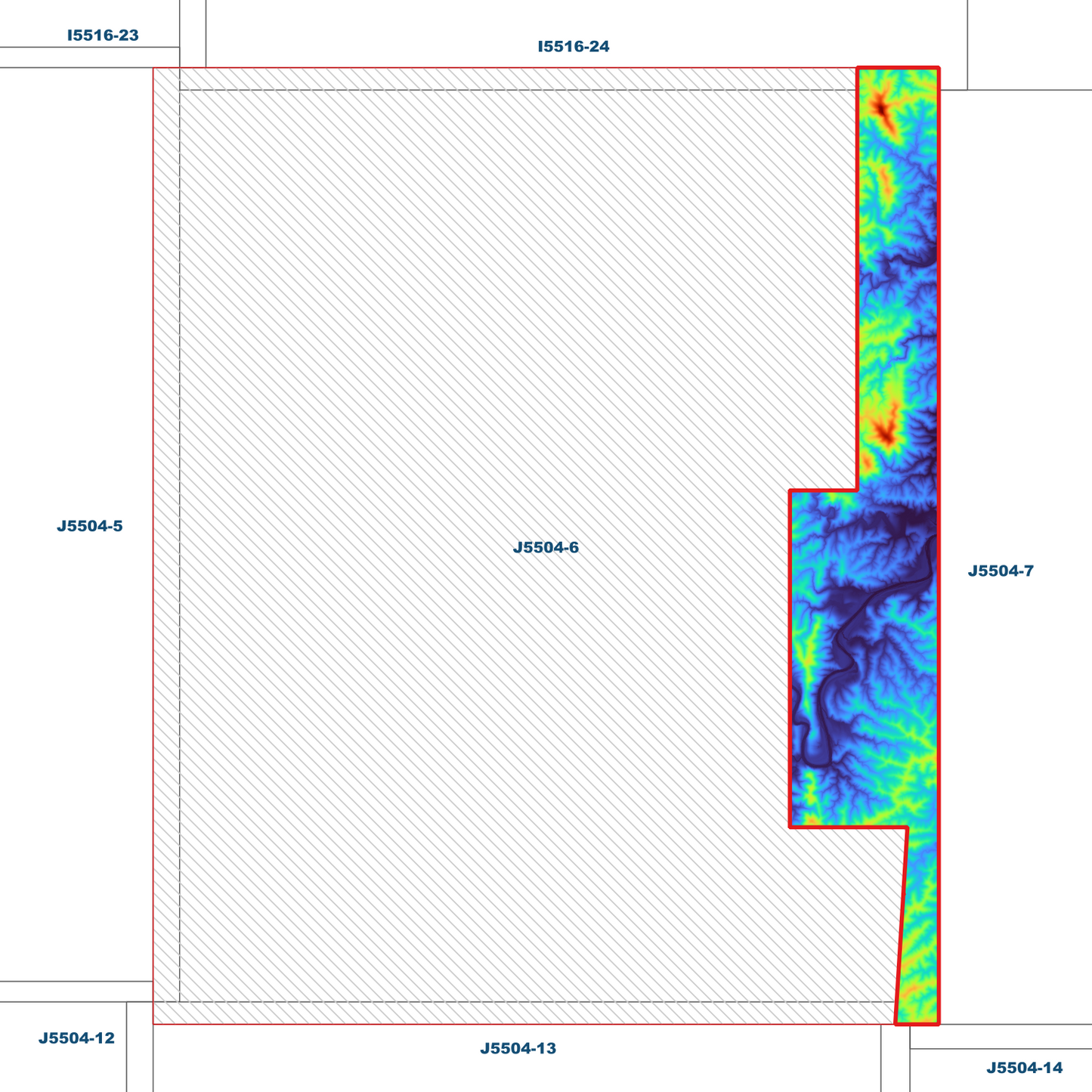 Cadgee 1m Digital Elevation Model (J5504-6)