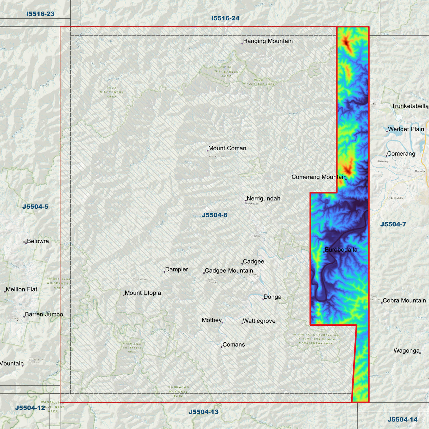 Cadgee 1m Digital Elevation Model (J5504-6)