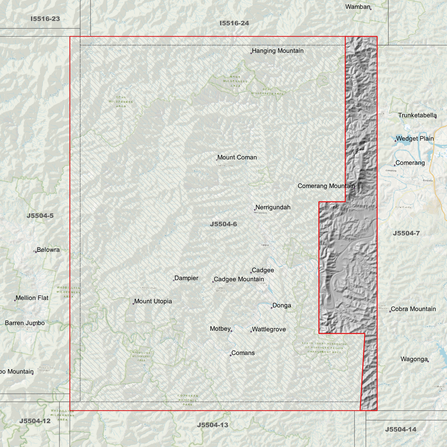Cadgee 1m & 2m Digital Elevation Models (J5504-6)