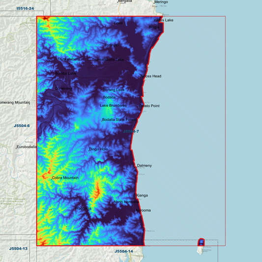 Narooma 1m Digital Elevation Model (J5504-7)