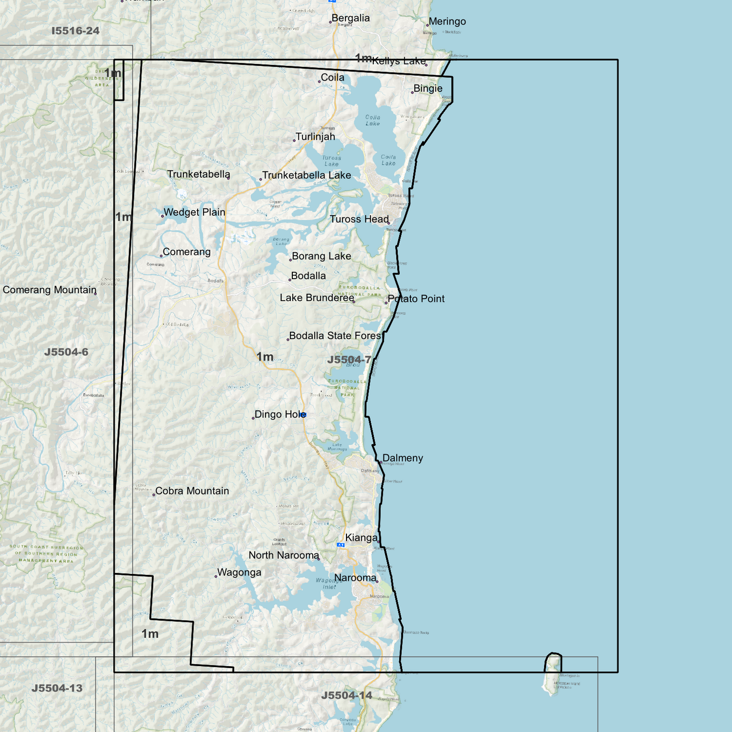 Narooma 1m Digital Elevation Models (J5504-7)