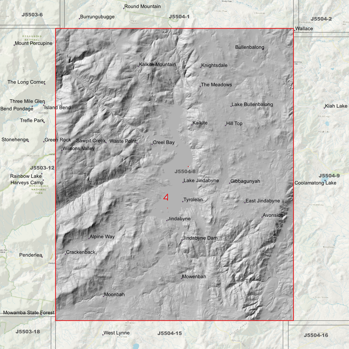 Jindabyne 2m Digital Elevation Models (J5504-8)
