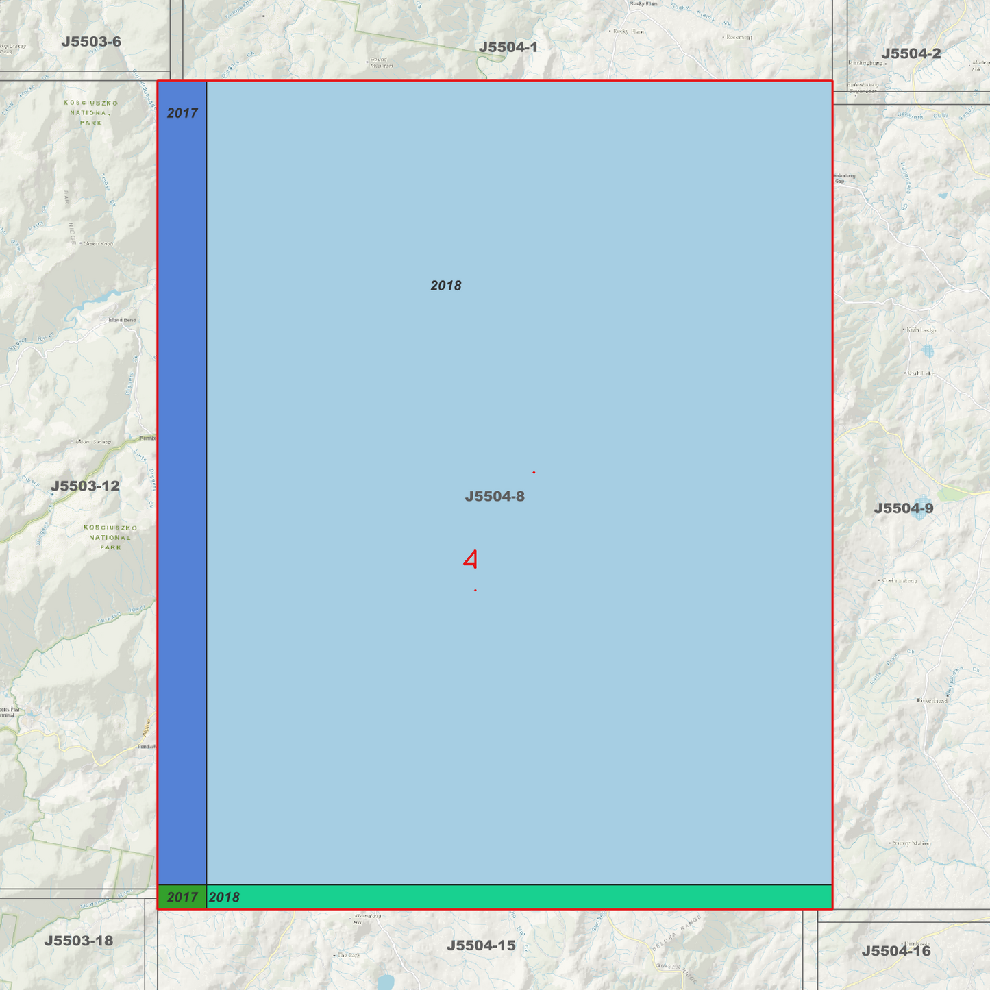 Jindabyne 2m Digital Elevation Models (J5504-8)