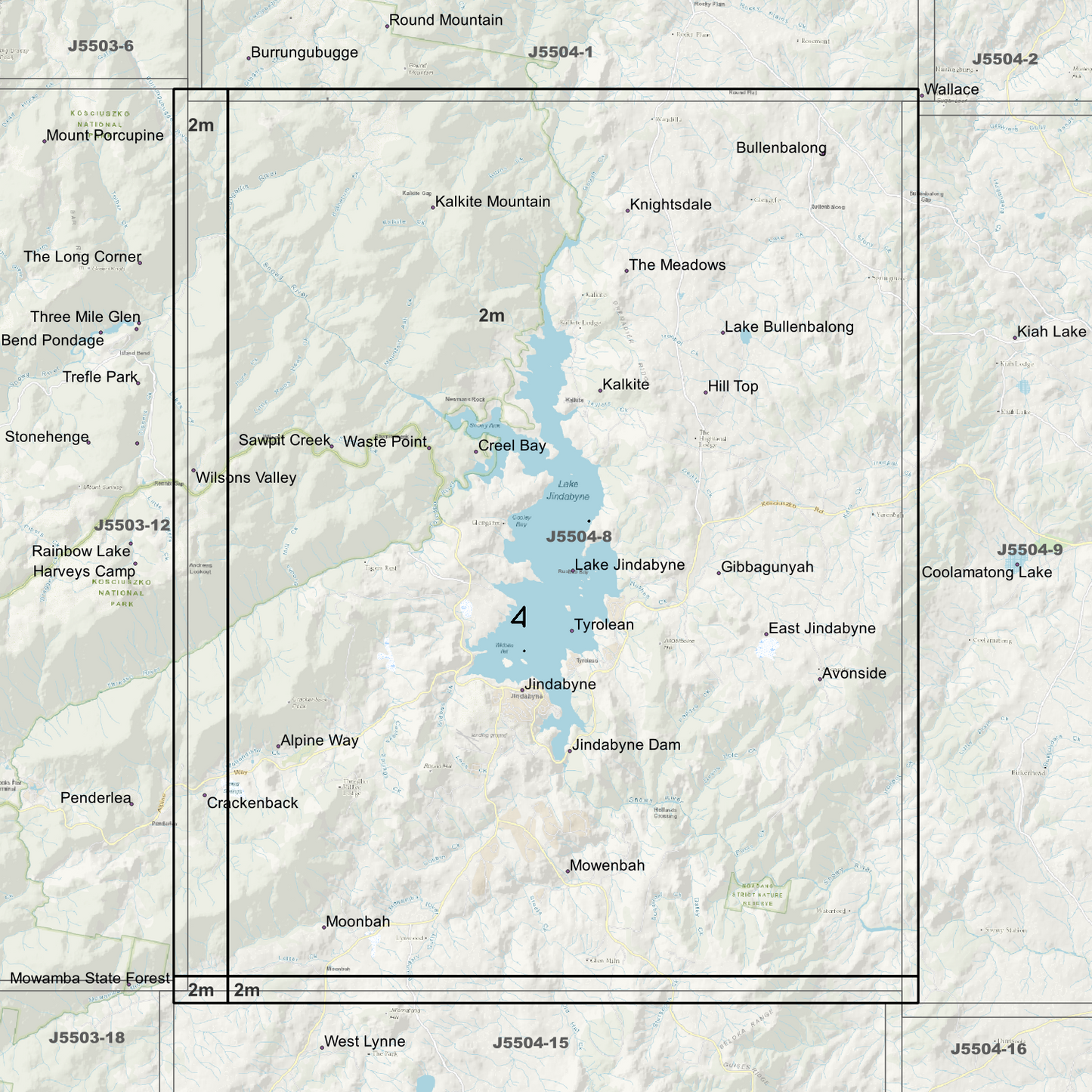 Jindabyne 2m Digital Elevation Models (J5504-8)