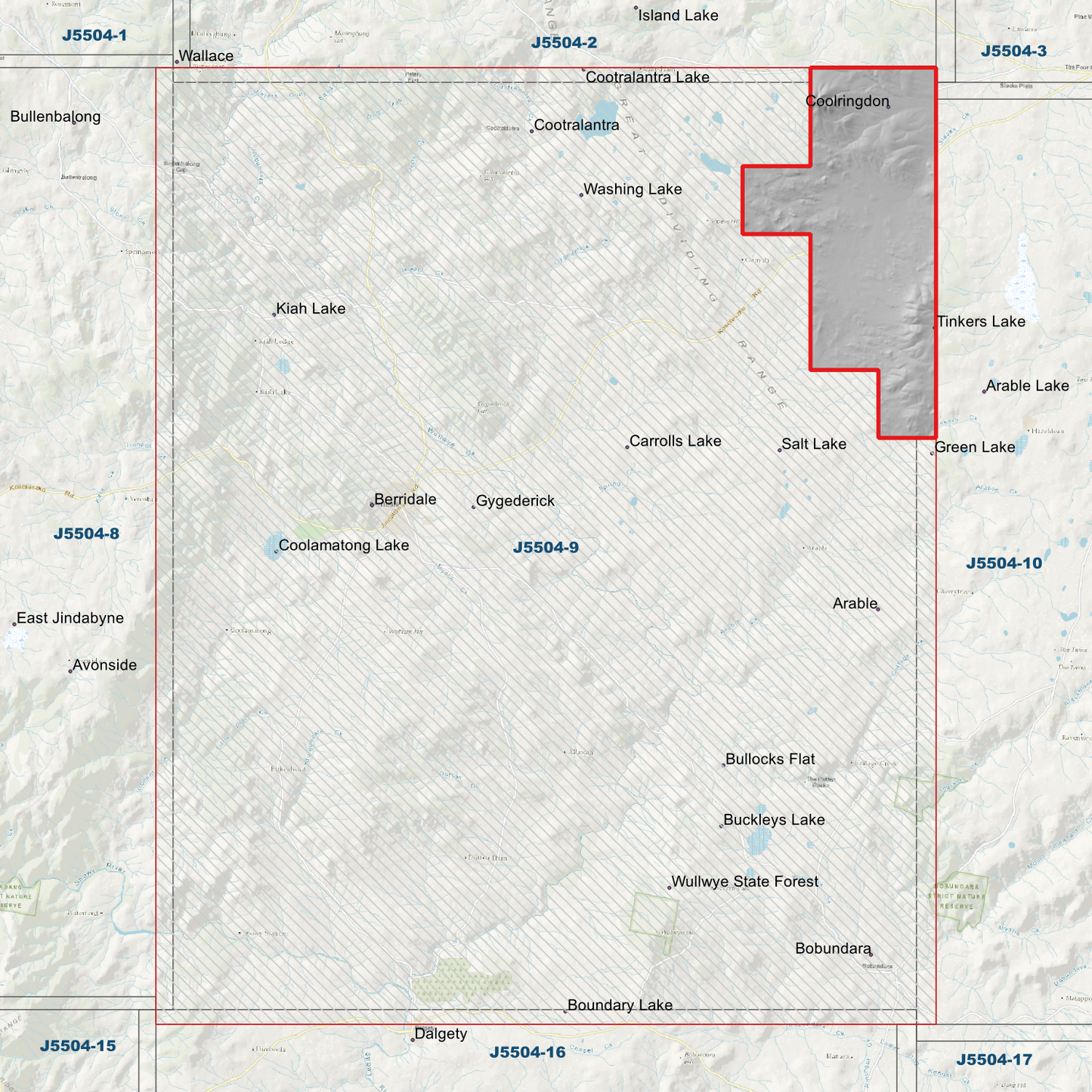 Berridale 1m Digital Elevation Model (J5504-9)