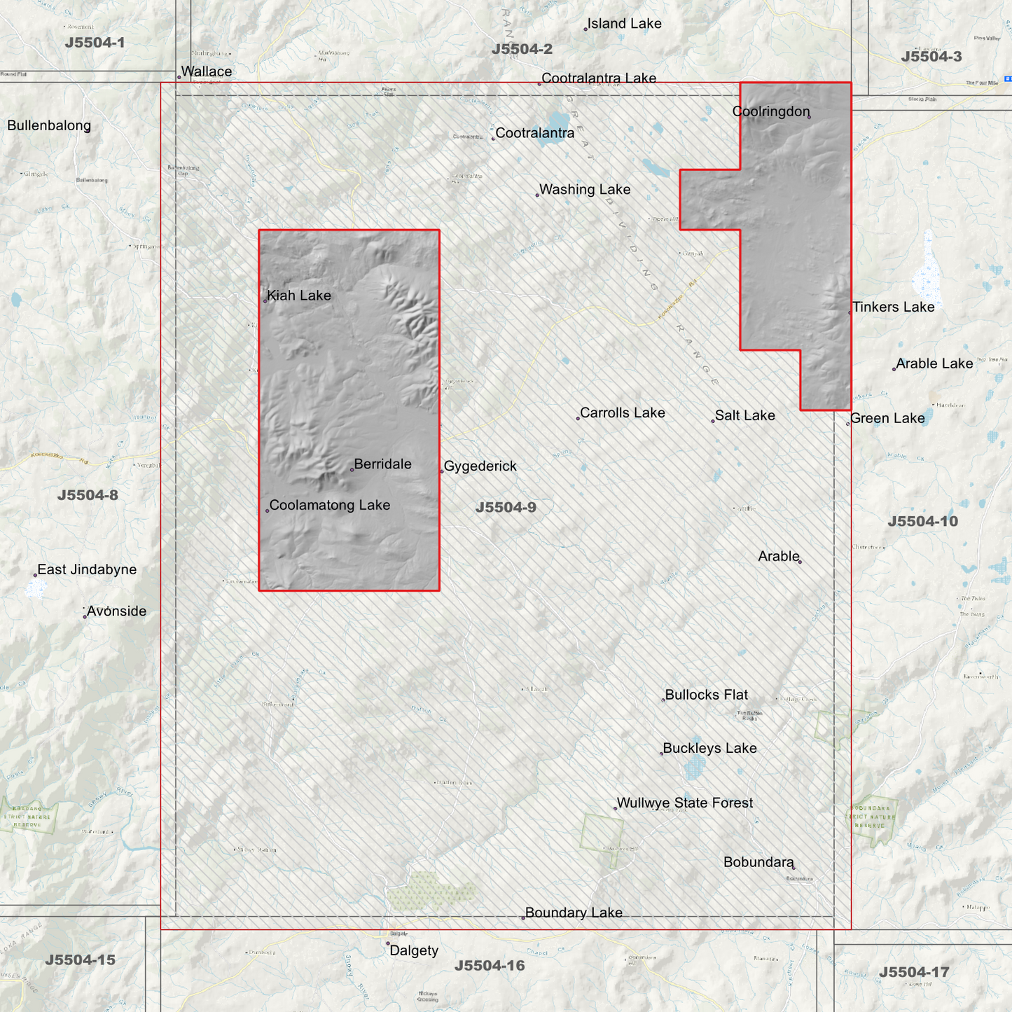 Berridale 1m & 2m Digital Elevation Models (J5504-9)