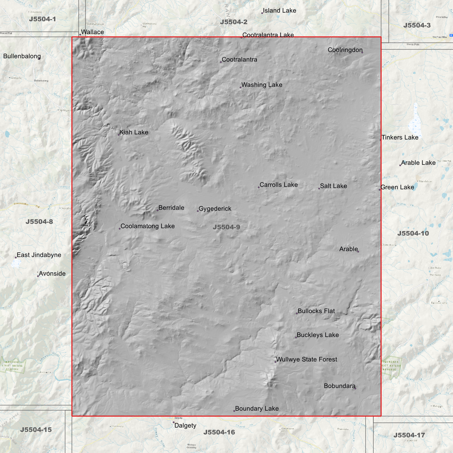 Berridale 1m & 2m Digital Elevation Models (J5504-9)