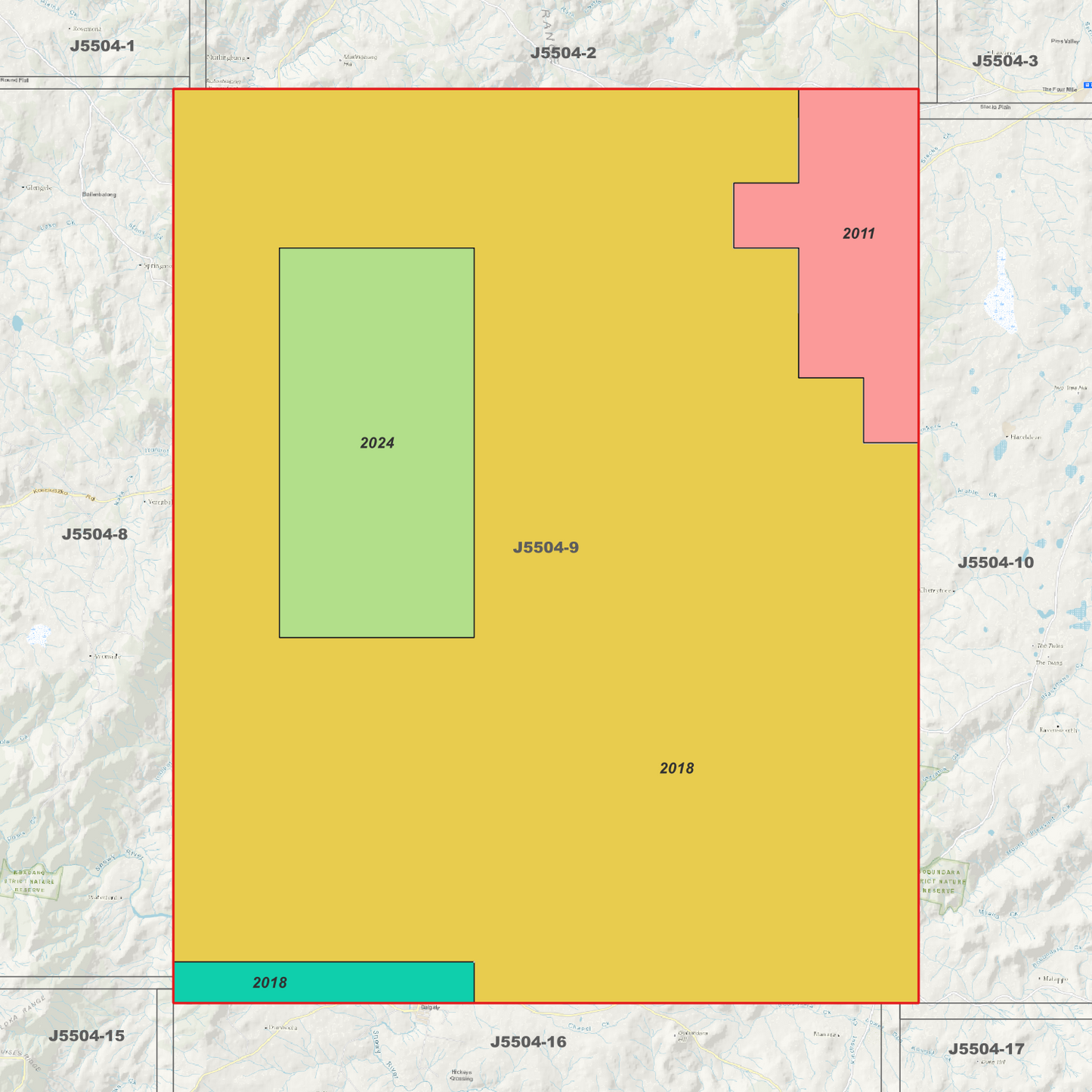 Berridale 1m & 2m Digital Elevation Models (J5504-9)