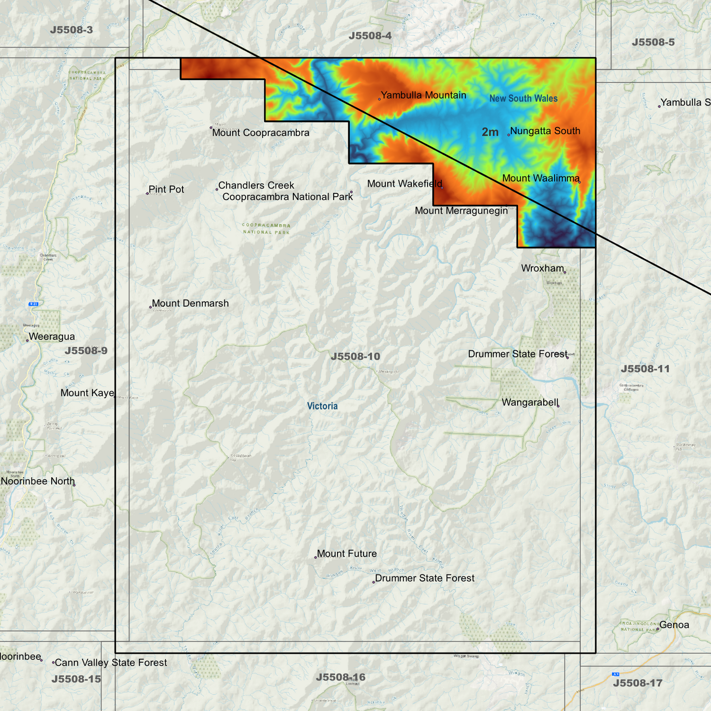 Nungatta 2m Digital Elevation Models (J5508-10)