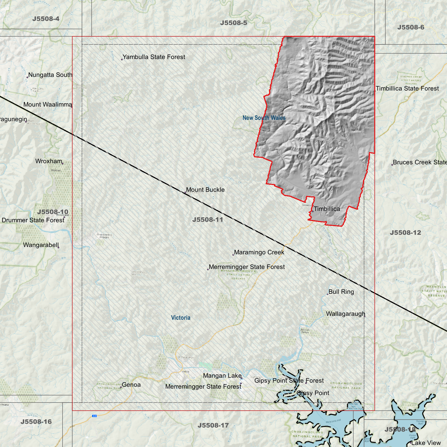 Timbillica 1m & 2m Digital Elevation Models (J5508-11)