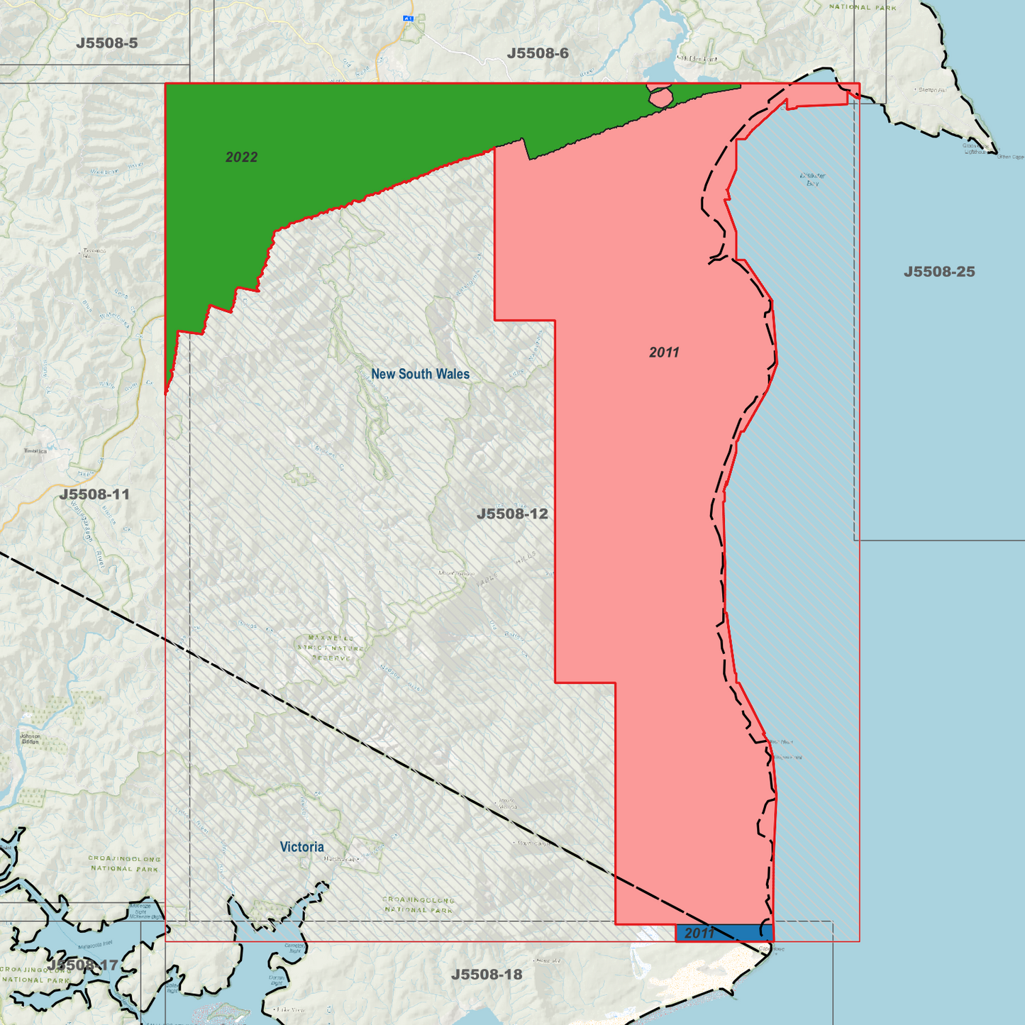 Nadgee 1m & 2m Digital Elevation Models (J5508-12)