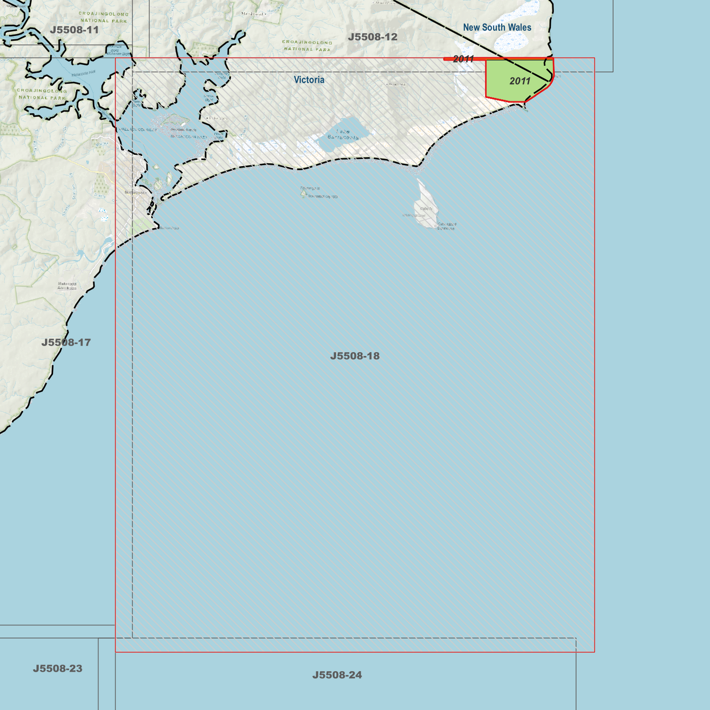 Mallacoota 1m Digital Elevation Models (J5508-18)