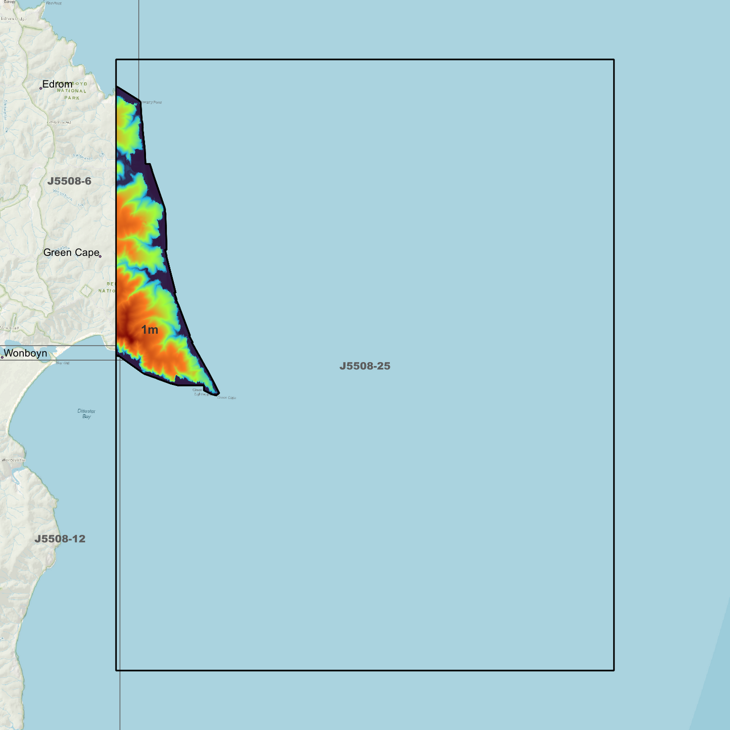 Green Cape 1m Digital Elevation Models (J5508-25)