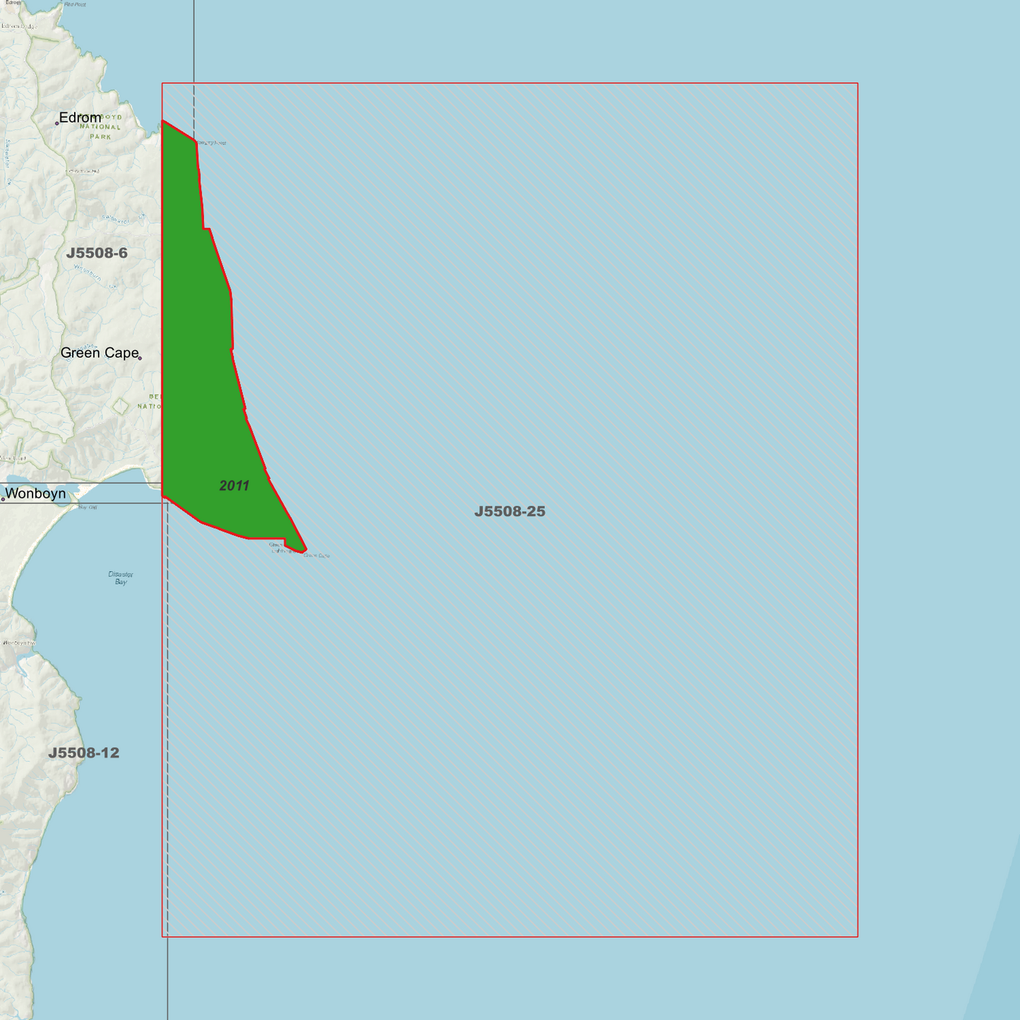 Green Cape 1m Digital Elevation Models (J5508-25)