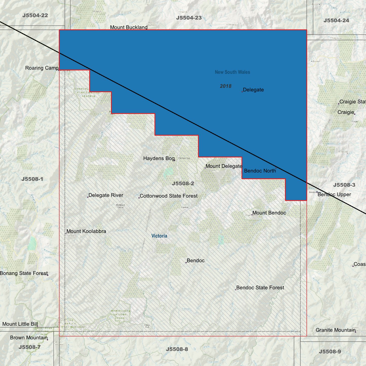 Delegate 2m Digital Elevation Models (J5508-2)