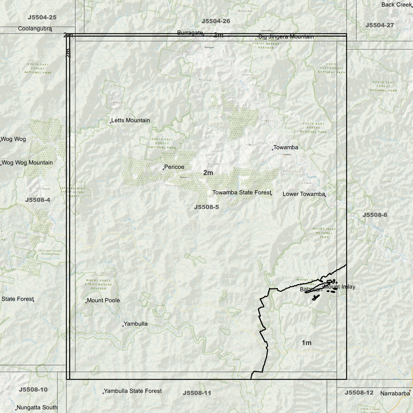 Towamba 1m & 2m Digital Elevation Models (J5508-5)