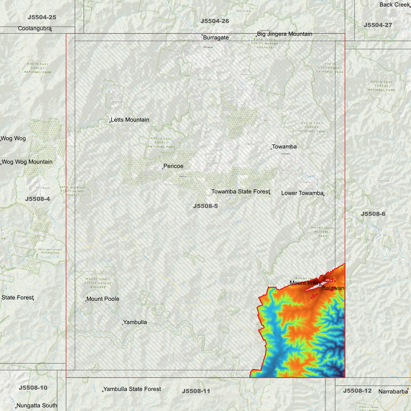 Towamba 1m & 2m Digital Elevation Models (J5508-5)