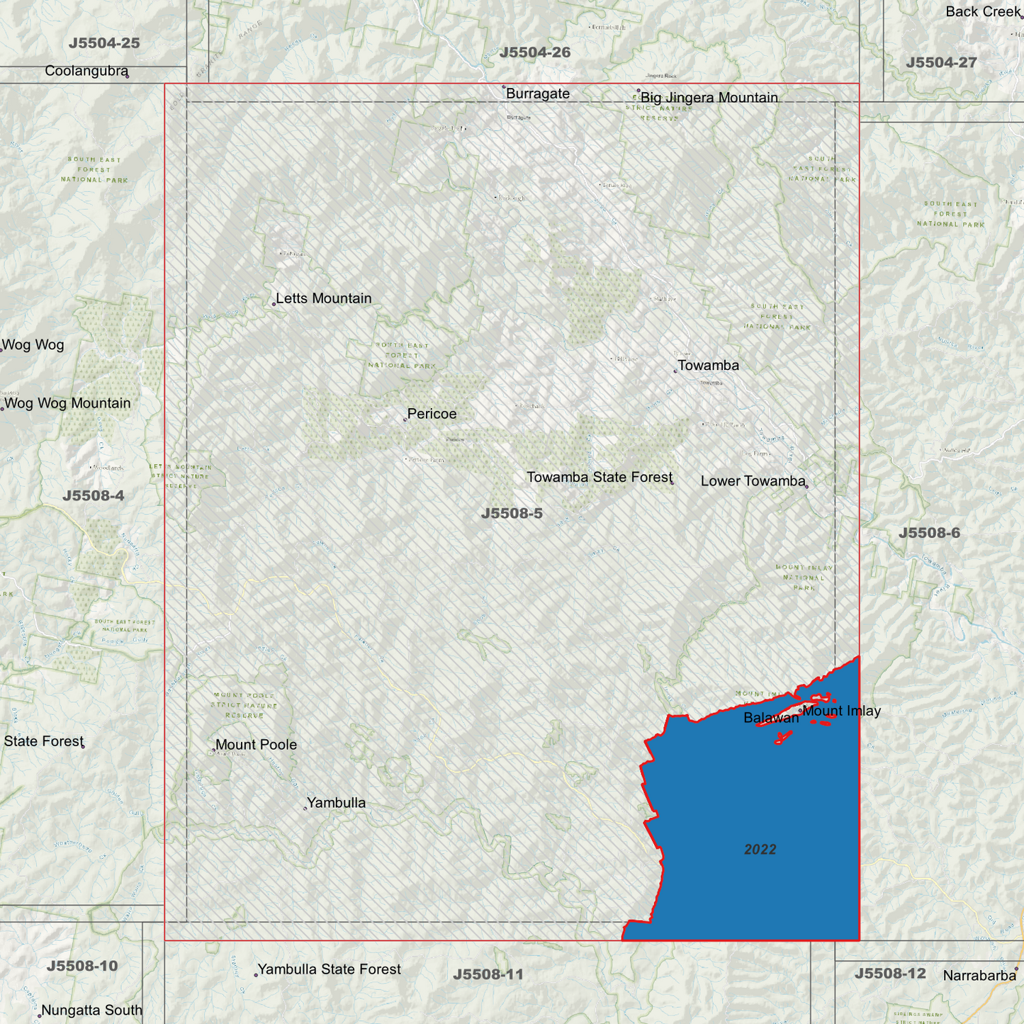 Towamba 1m & 2m Digital Elevation Models (J5508-5)