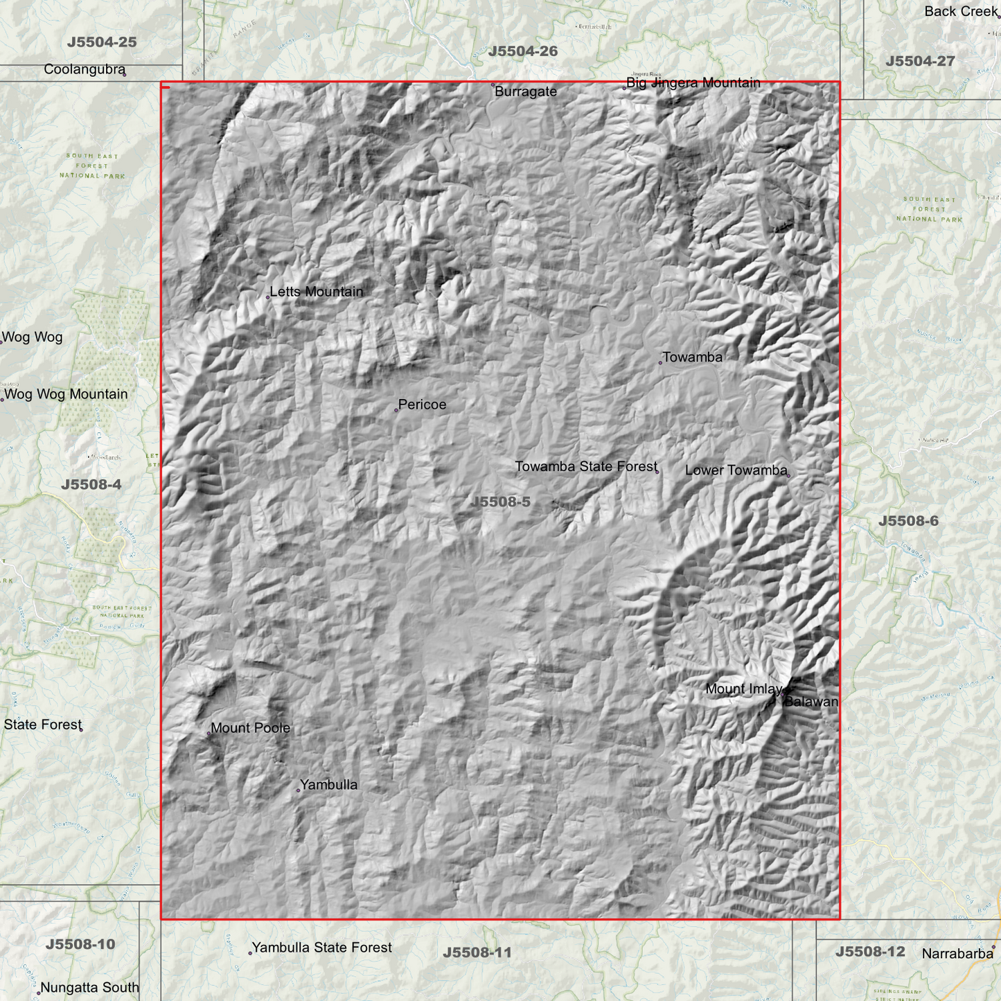 Towamba 1m & 2m Digital Elevation Models (J5508-5)