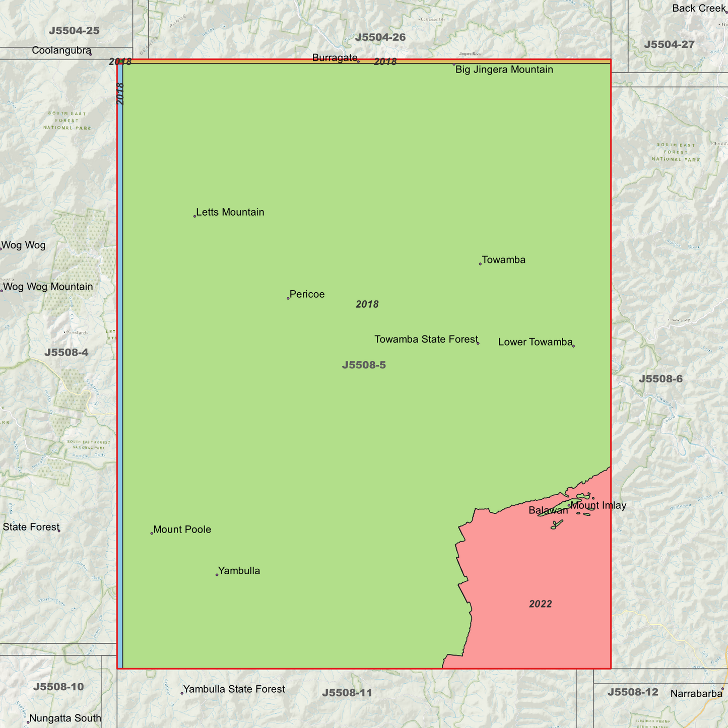Towamba 1m & 2m Digital Elevation Models (J5508-5)