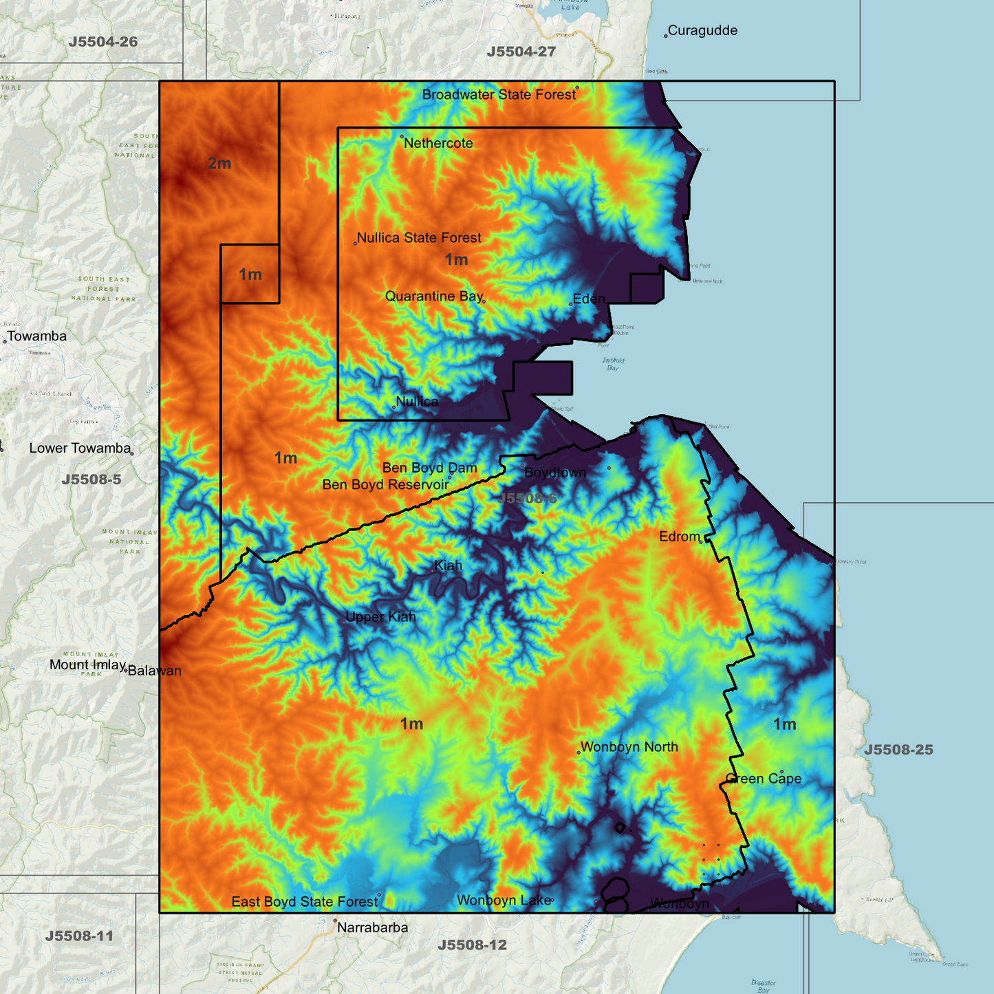 Eden 1m & 2m Digital Elevation Models (J5508-6)