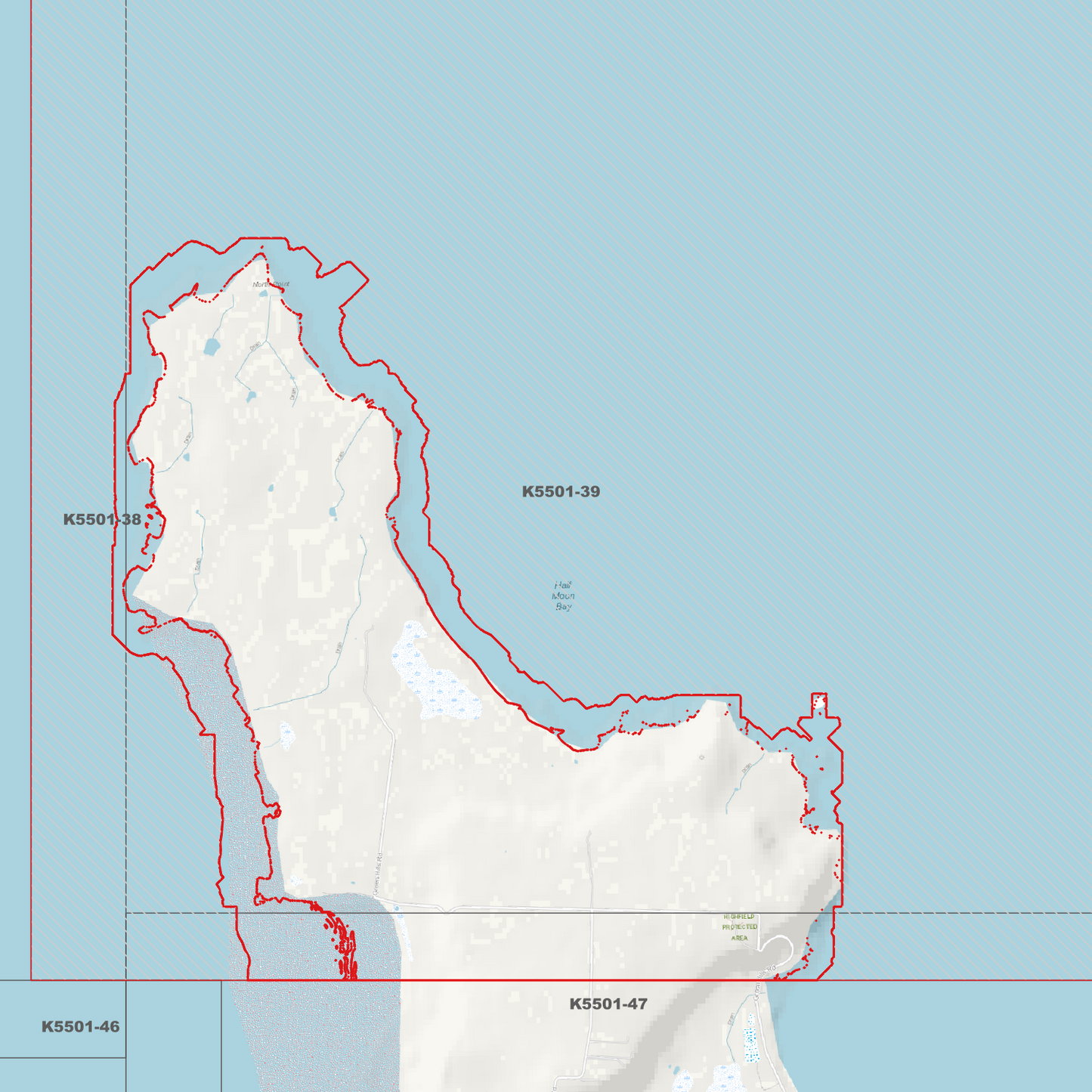 Half Moon Bay 1m Digital Elevation Model (K5501-39)