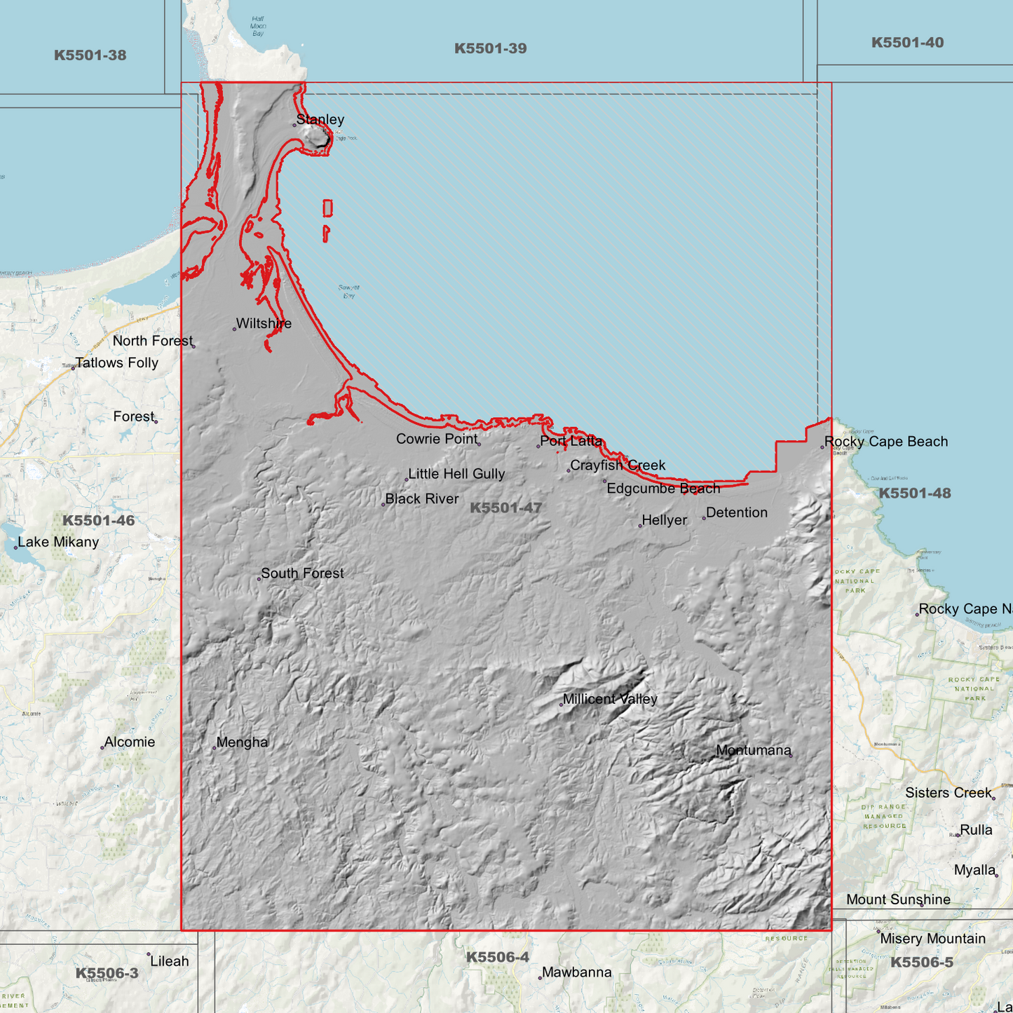 Stanley 1m Digital Elevation Model (K5501-47)