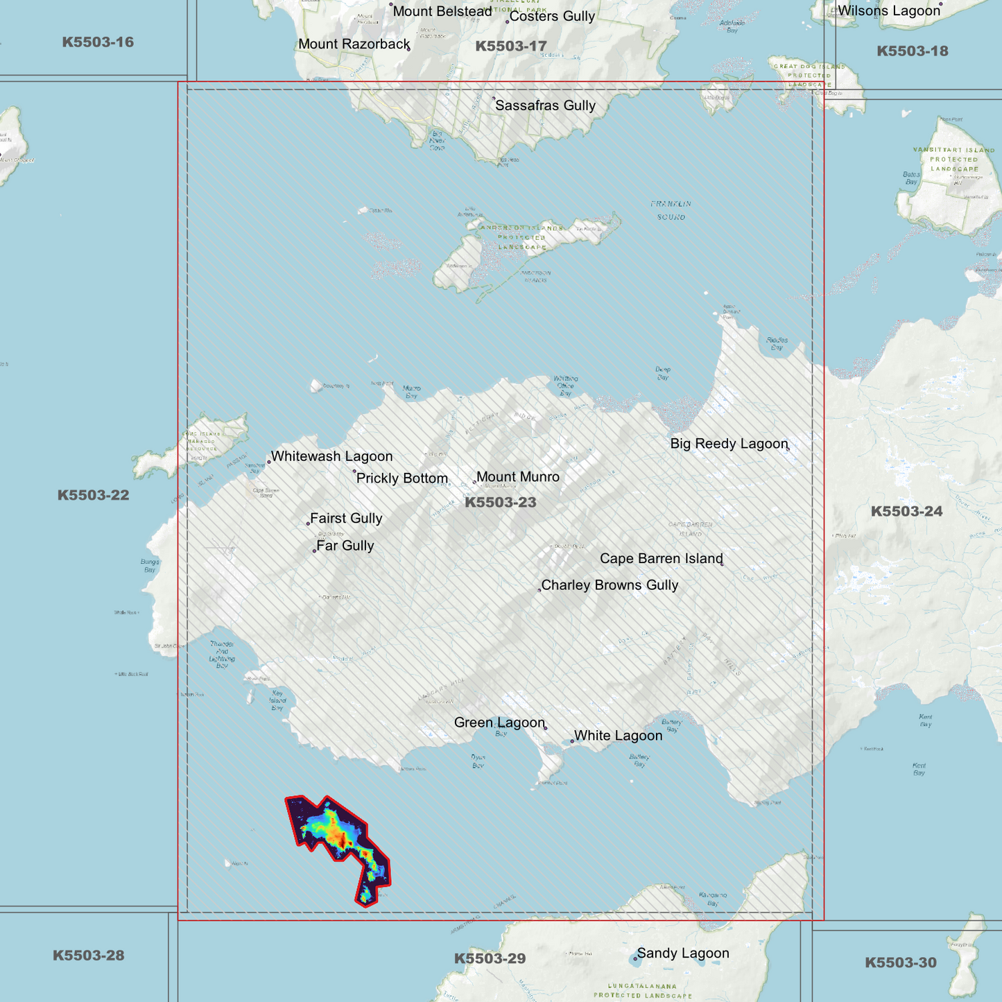 Cape Barren West 1m Digital Elevation Model (K5503-23)