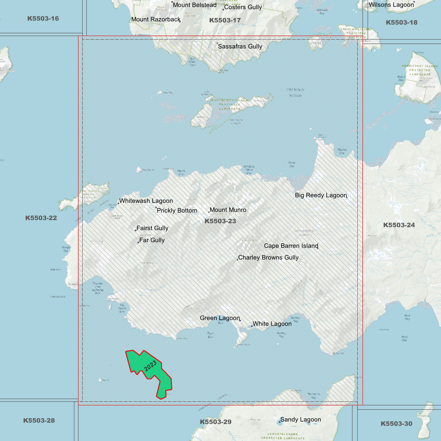 Cape Barren West 1m Digital Elevation Model (K5503-23)
