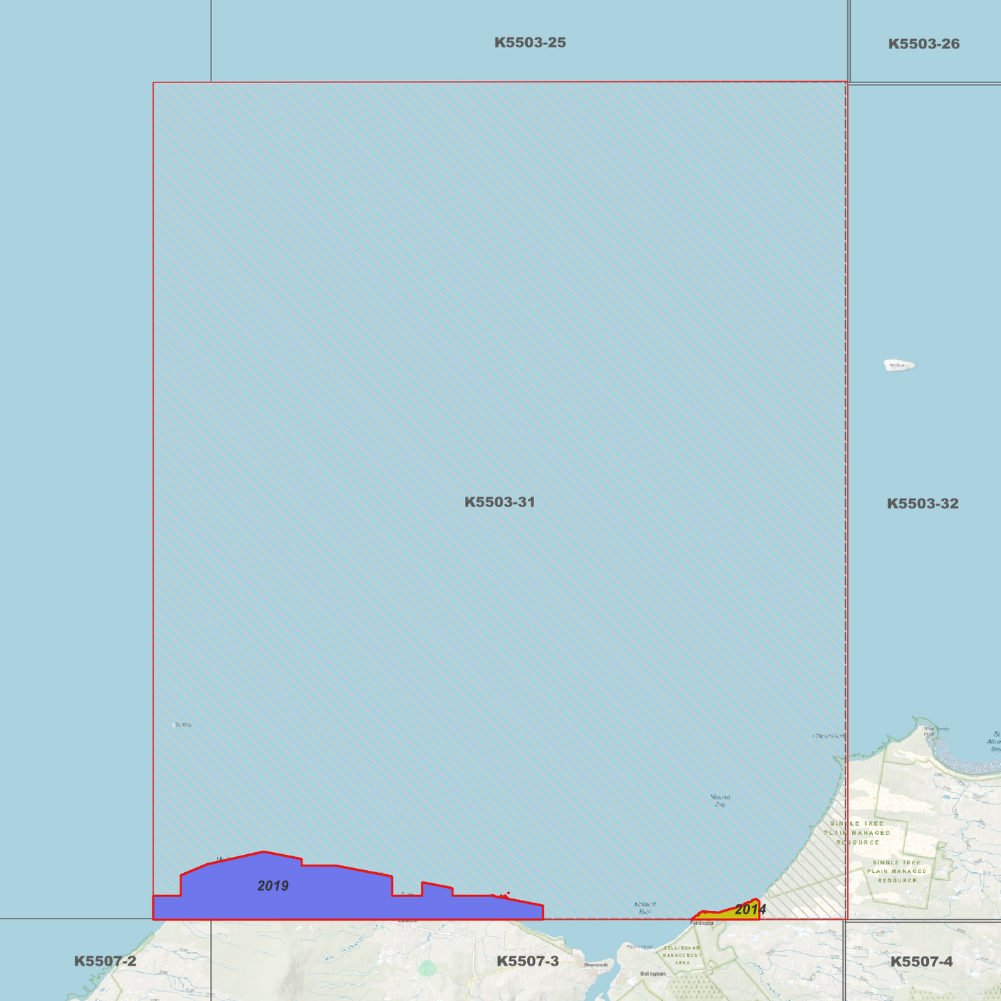 Noland Bay 1m Digital Elevation Model (K5503-31)