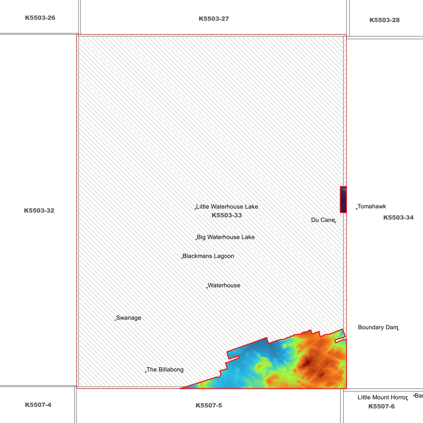 Waterhouse 1m Digital Elevation Model (K5503-33)
