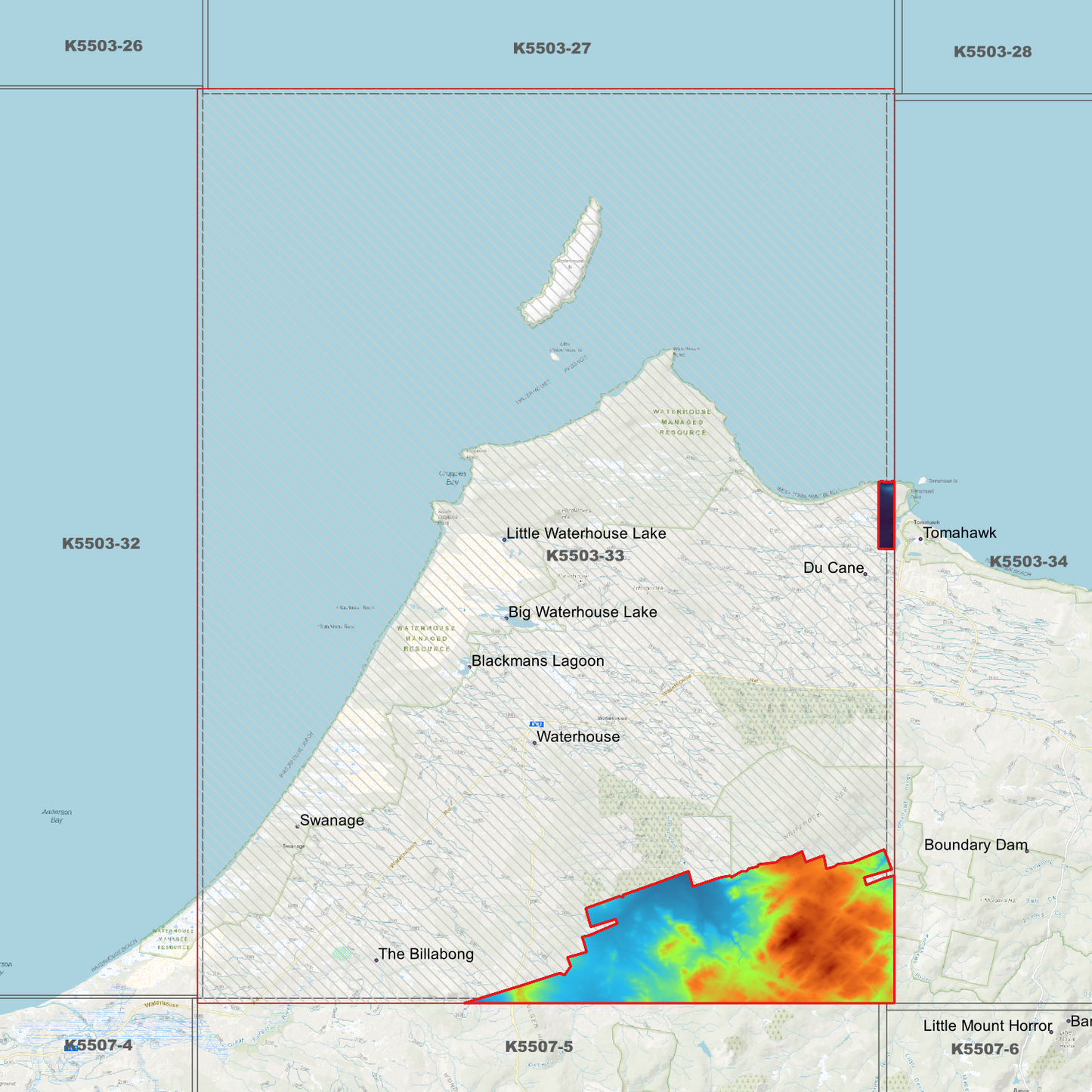 Waterhouse 1m Digital Elevation Model (K5503-33)