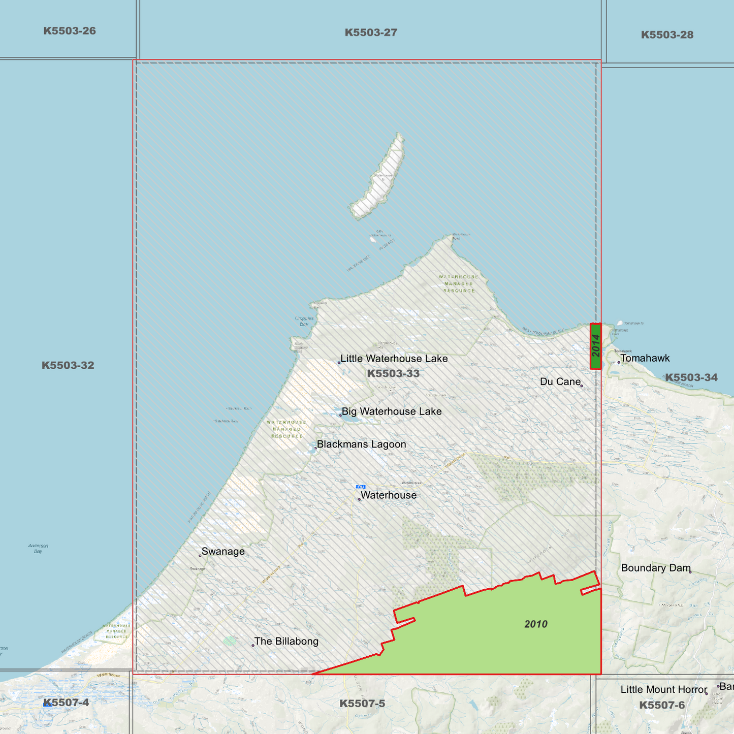 Waterhouse 1m Digital Elevation Model (K5503-33)