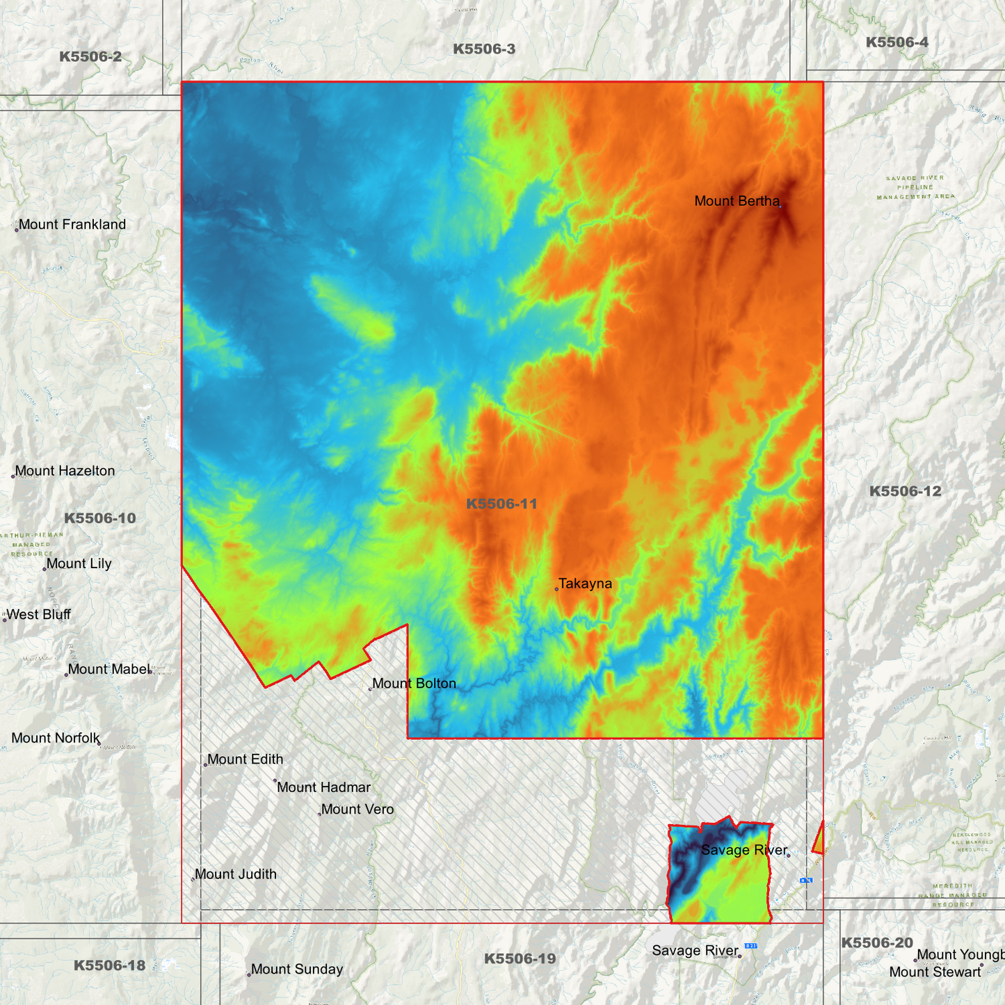 Takayna 1m Digital Elevation Model (K5506-11)
