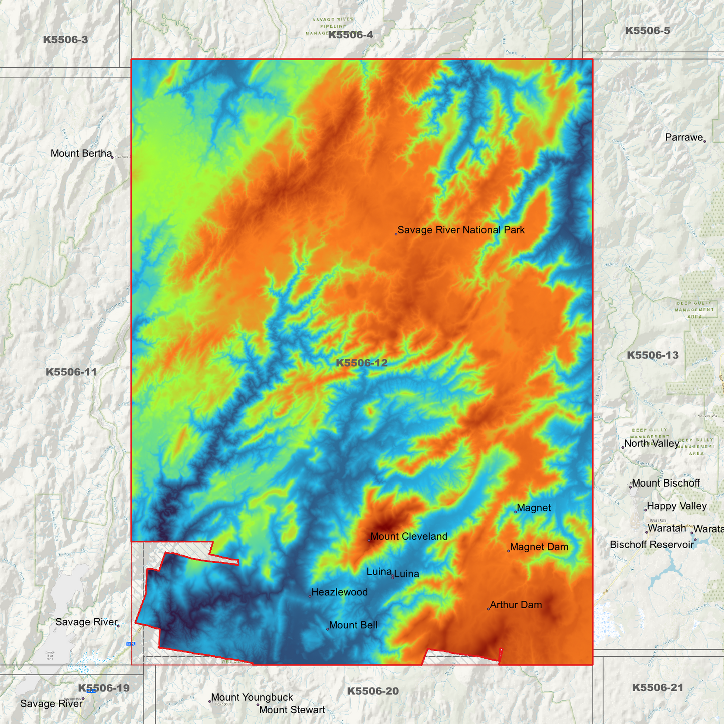Magnet 1m Digital Elevation Model (K5506-12)