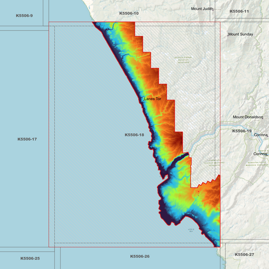 Pieman Heads 1m Digital Elevation Model (K5506-18)