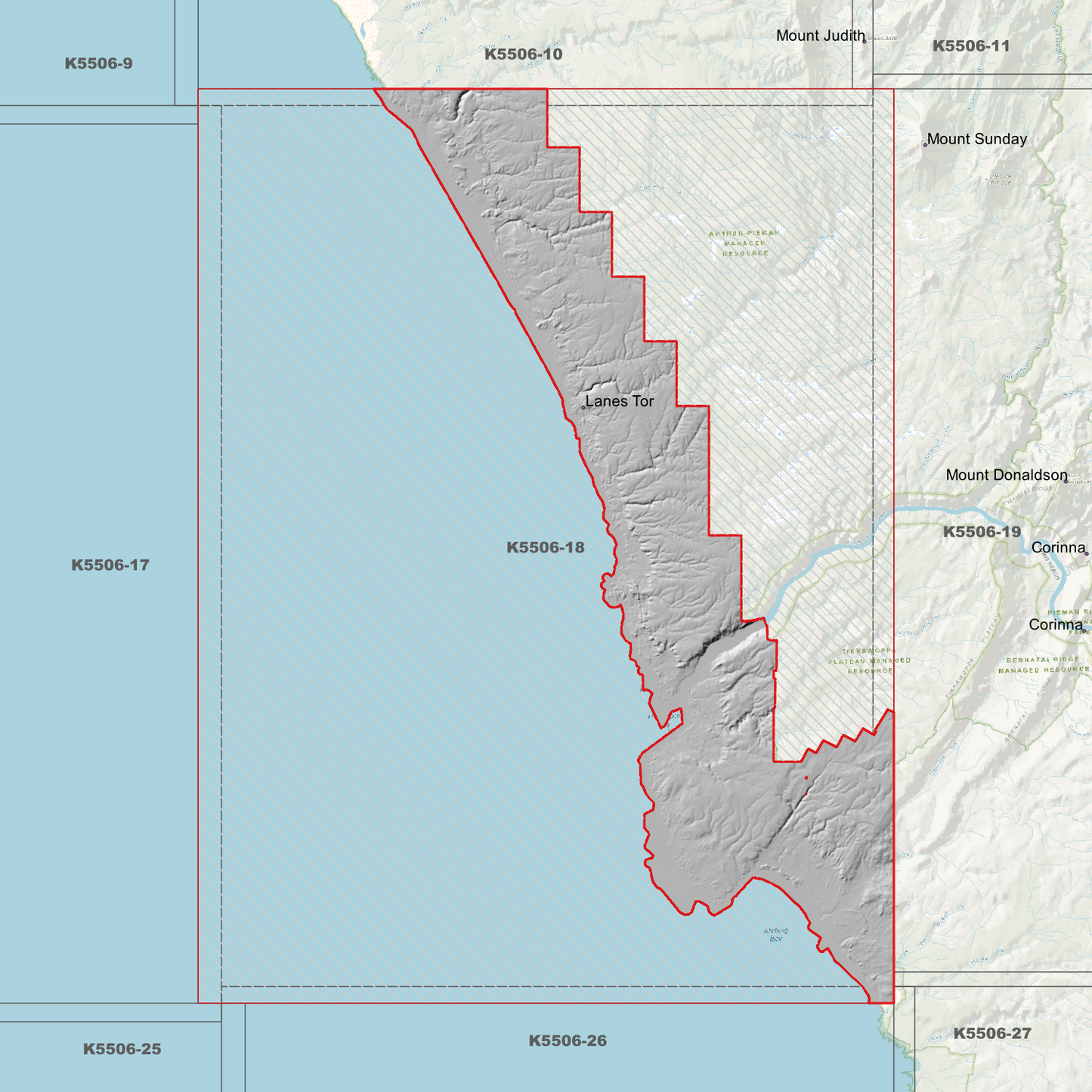 Pieman Heads 1m Digital Elevation Model (K5506-18)