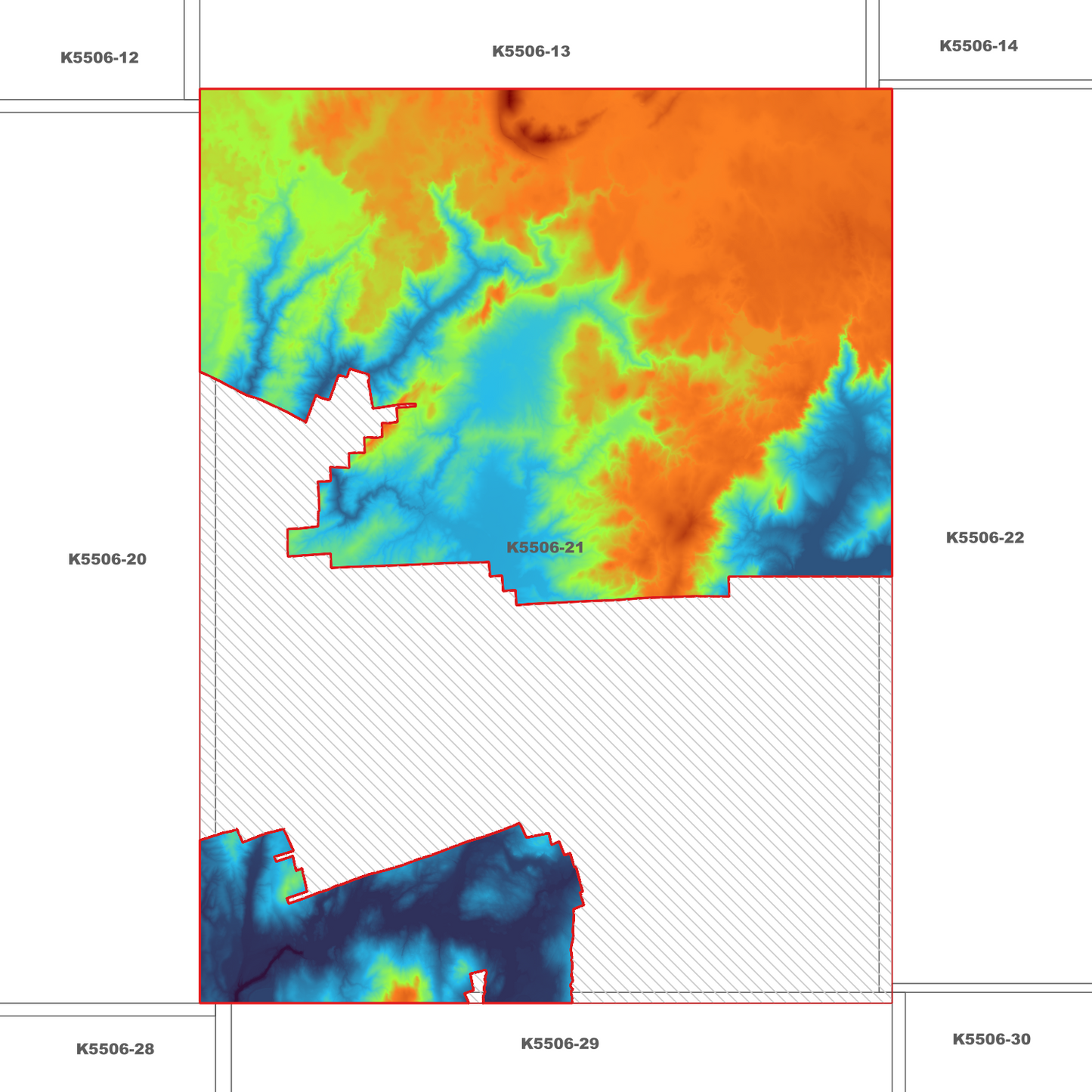 Tullah 1m Digital Elevation Model (K5506-21)