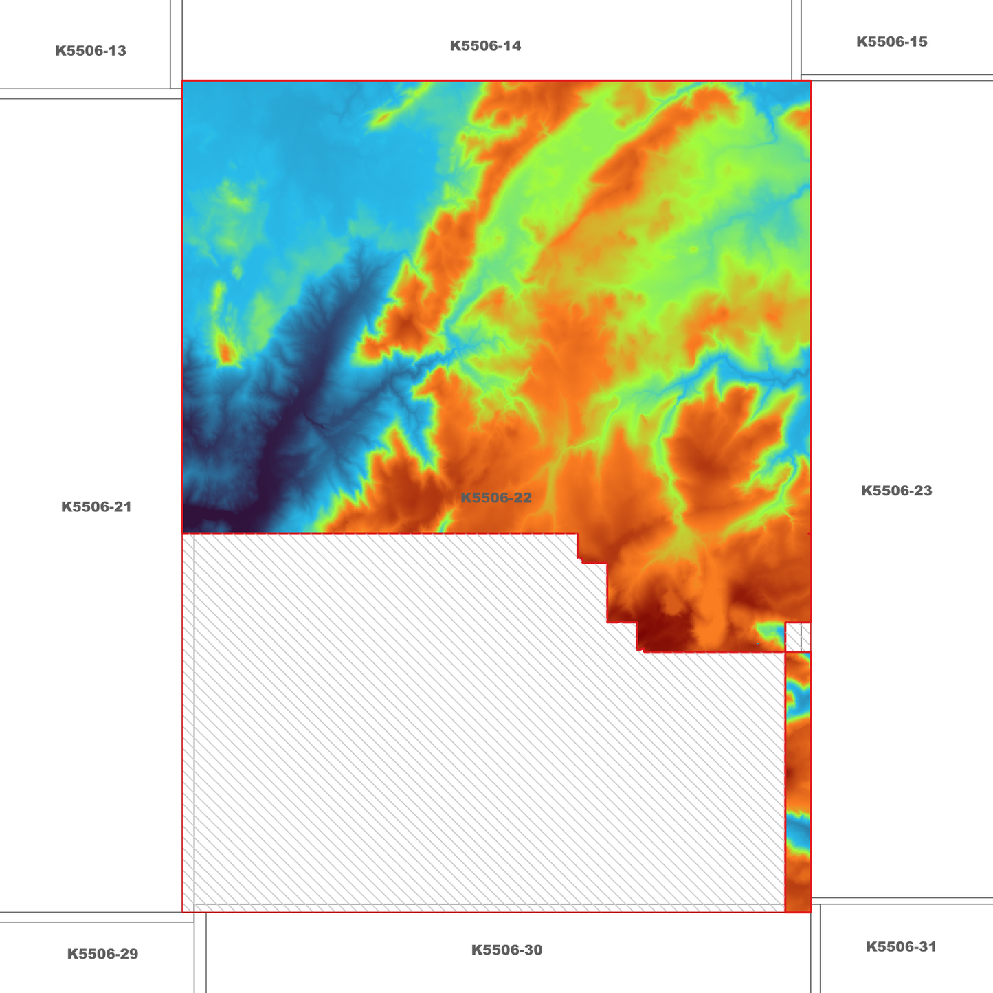 Cradle Mountain 1m Digital Elevation Model (K5506-22)