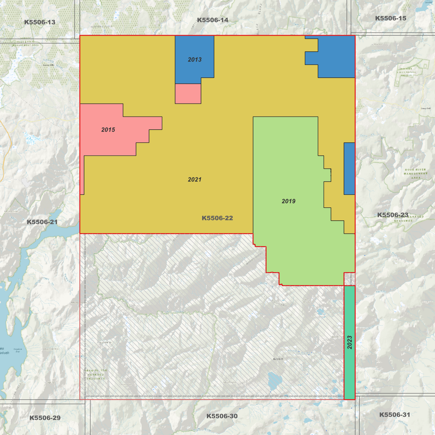 Cradle Mountain 1m Digital Elevation Model (K5506-22)