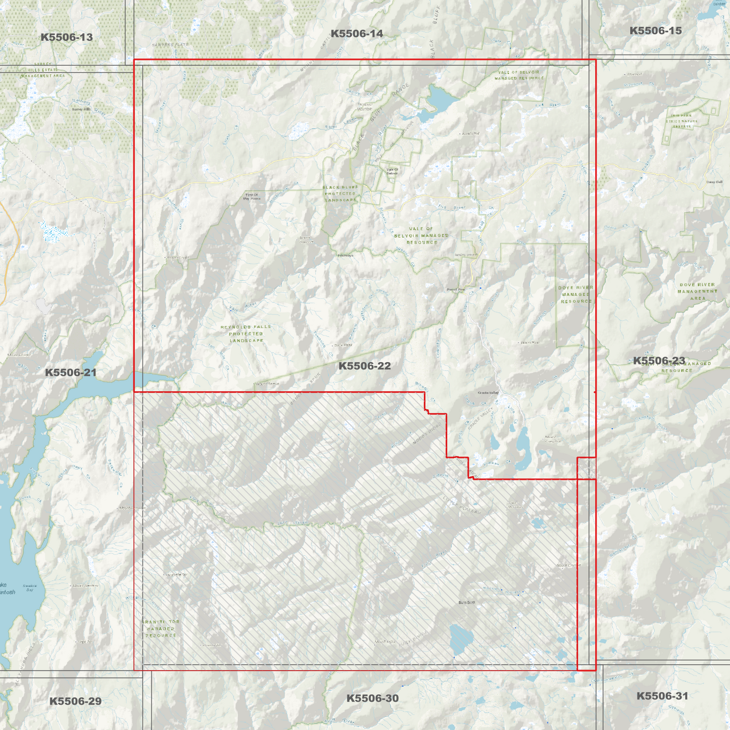 Cradle Mountain 1m Digital Elevation Model (K5506-22)