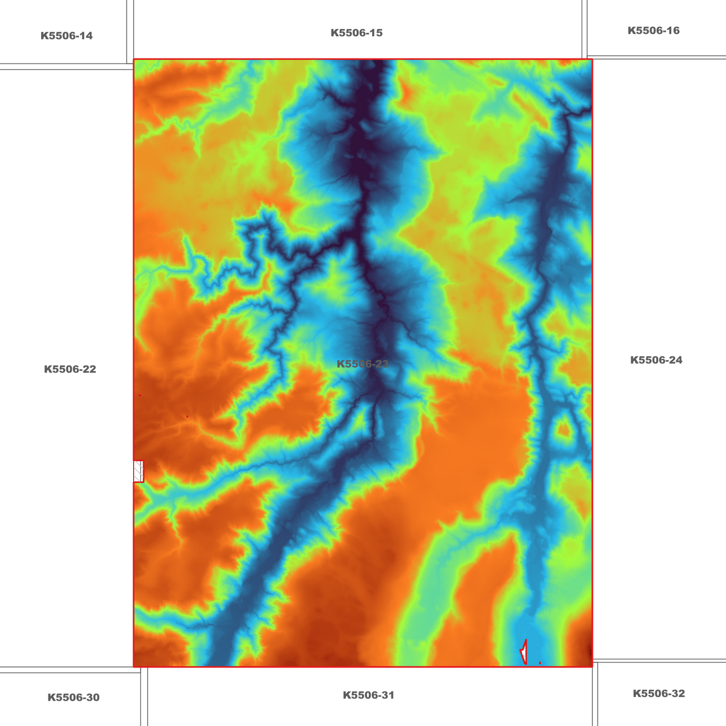 Lemonthyme 1m Digital Elevation Model (K5506-23)