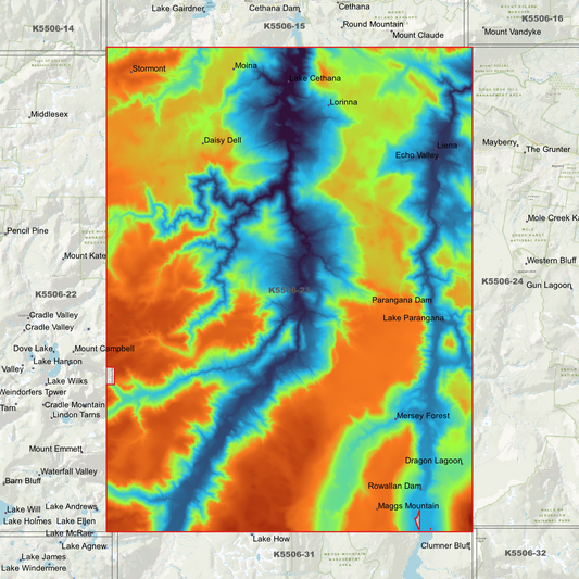 Lemonthyme 1m Digital Elevation Model (K5506-23)