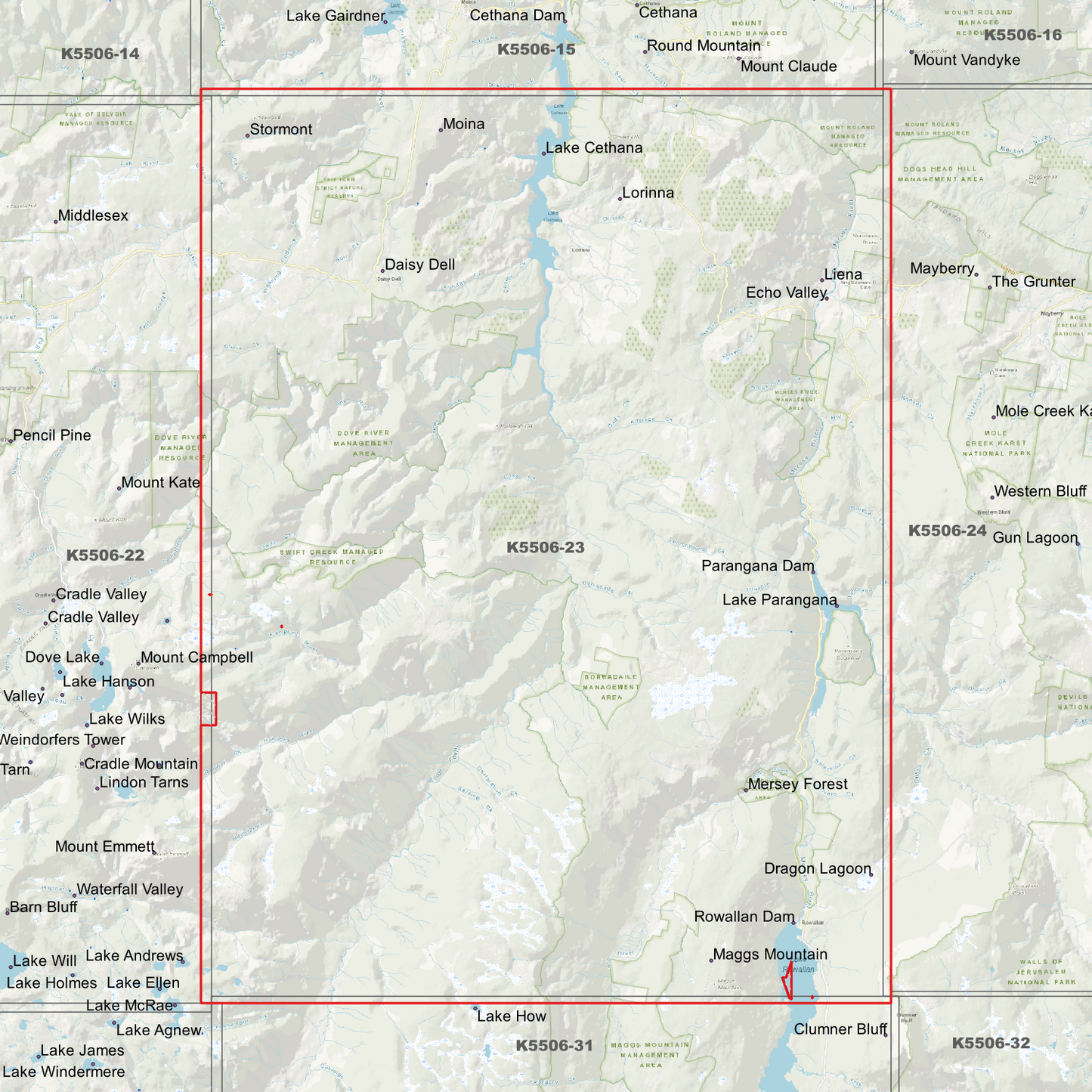 Lemonthyme 1m Digital Elevation Model (K5506-23)