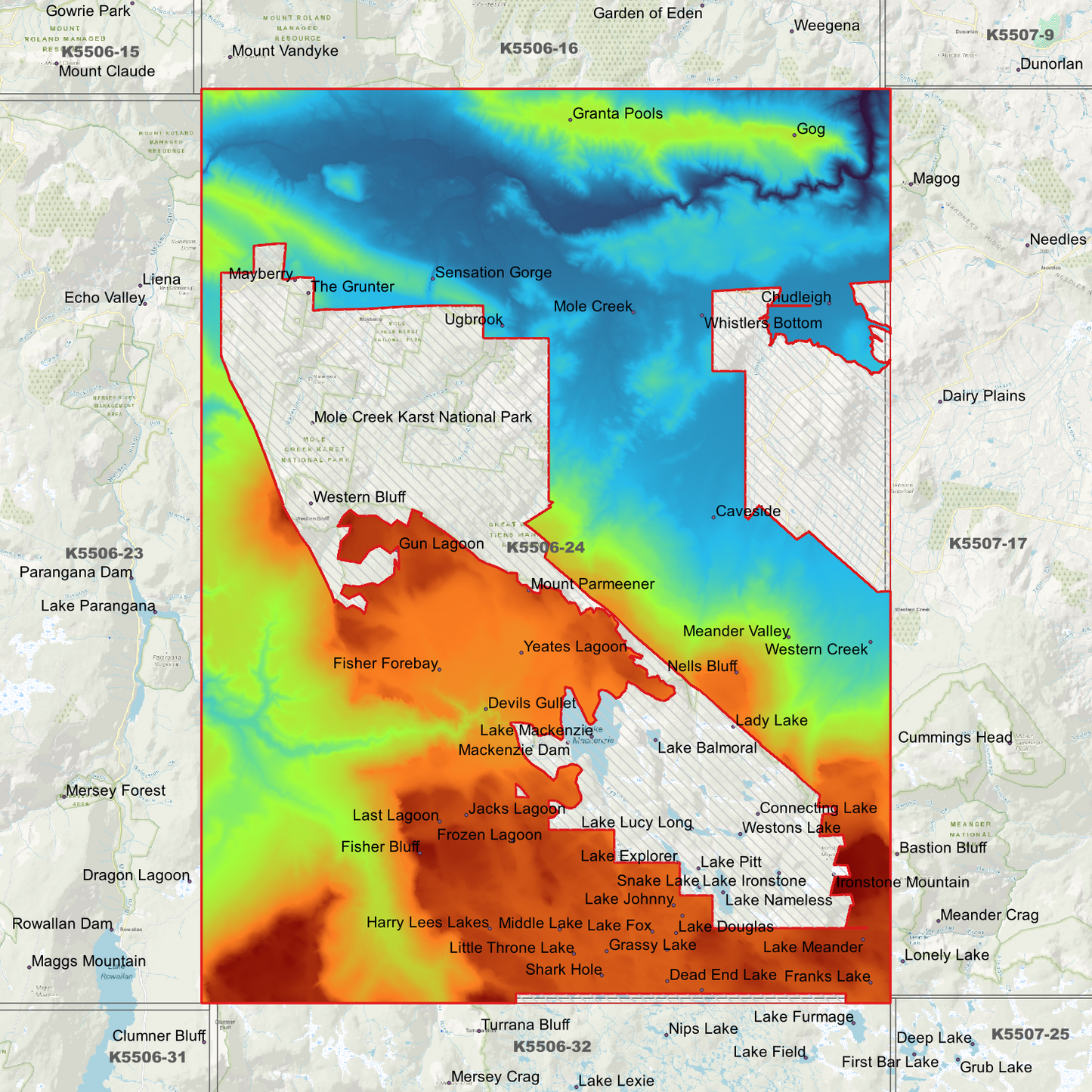 Mole Creek 1m Digital Elevation Model (K5506-24)