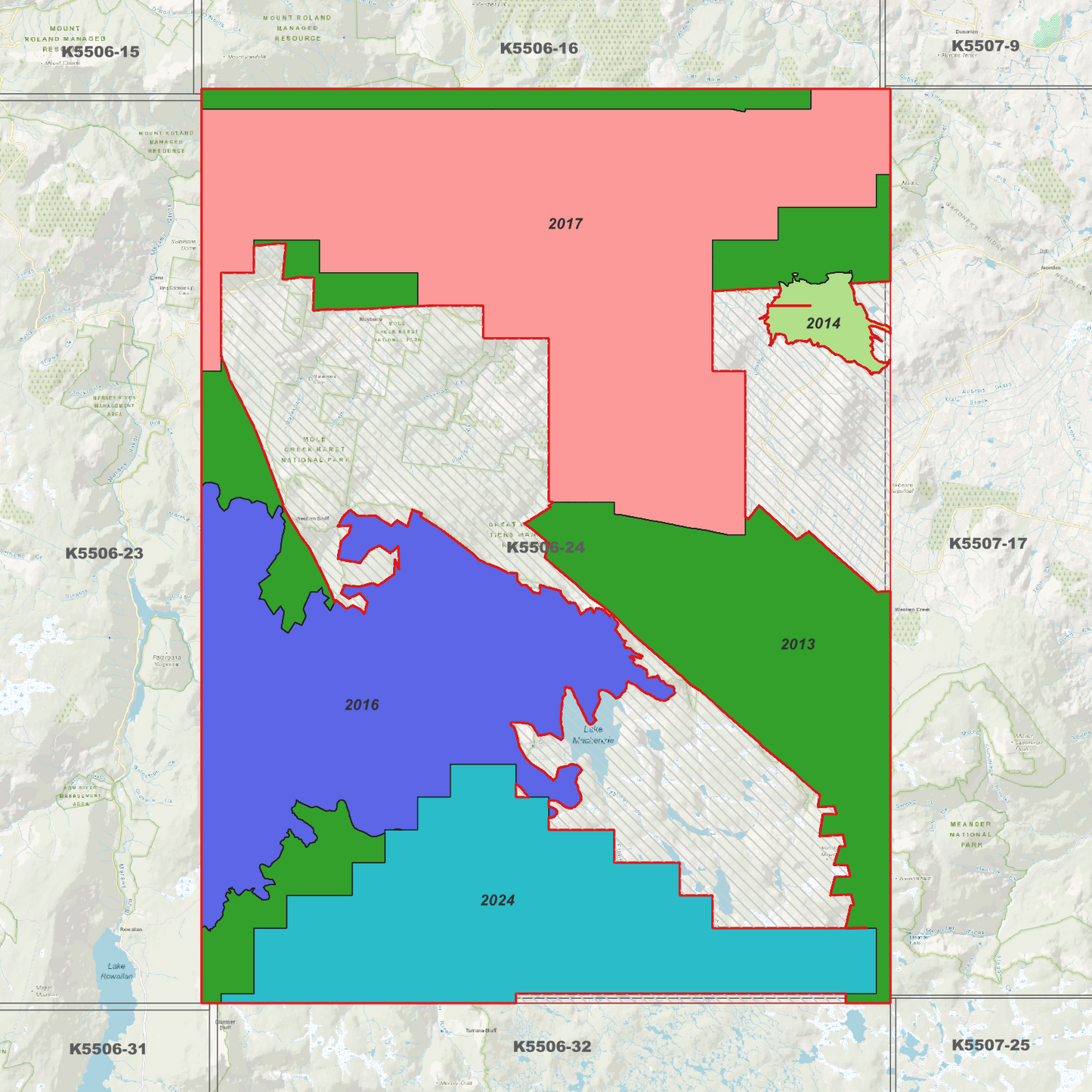Mole Creek 1m Digital Elevation Model (K5506-24)